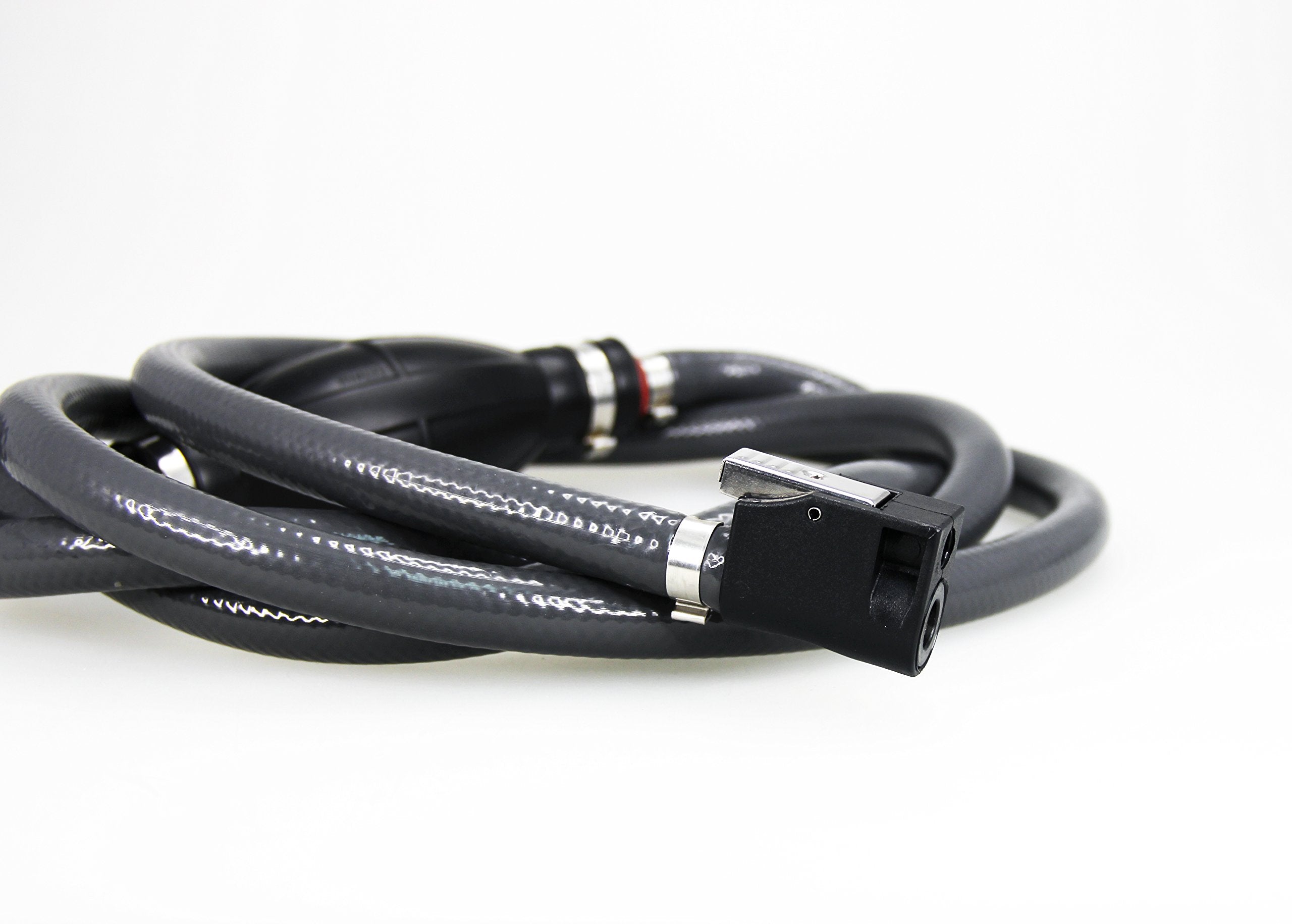 Pactrade Marine Grey Durable Fuel Line Assembly Hose Barbs Rubber Primer Bulb Lengthy 7 Ft Feet Resistant Material Cover Fuel Flow (3/8' Hose, Mercury Connectors)