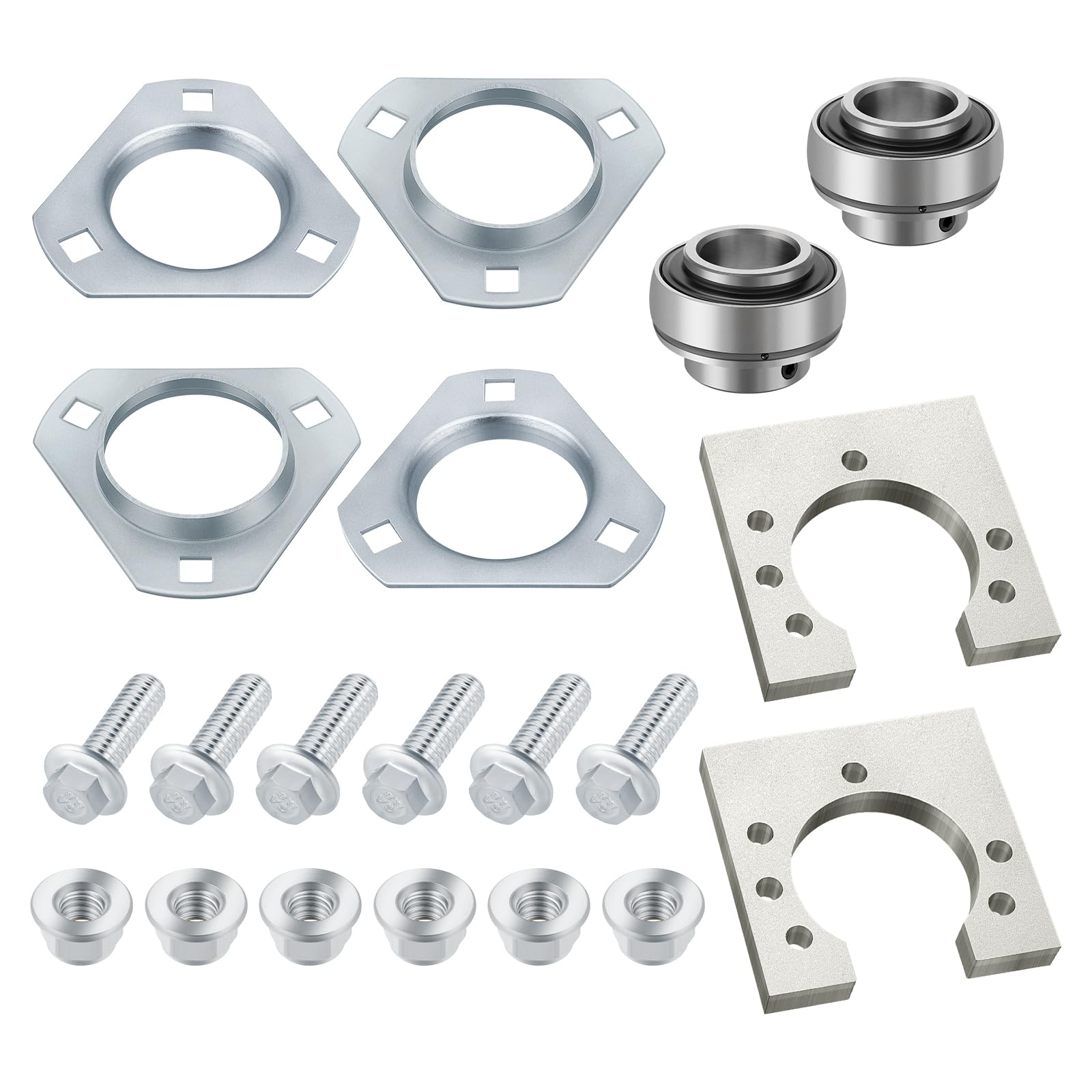 Go-Kart Rear Live Axle Bearing Kit 3-Hole for Go Karts Mini Bikes Trikes Off Road ATV