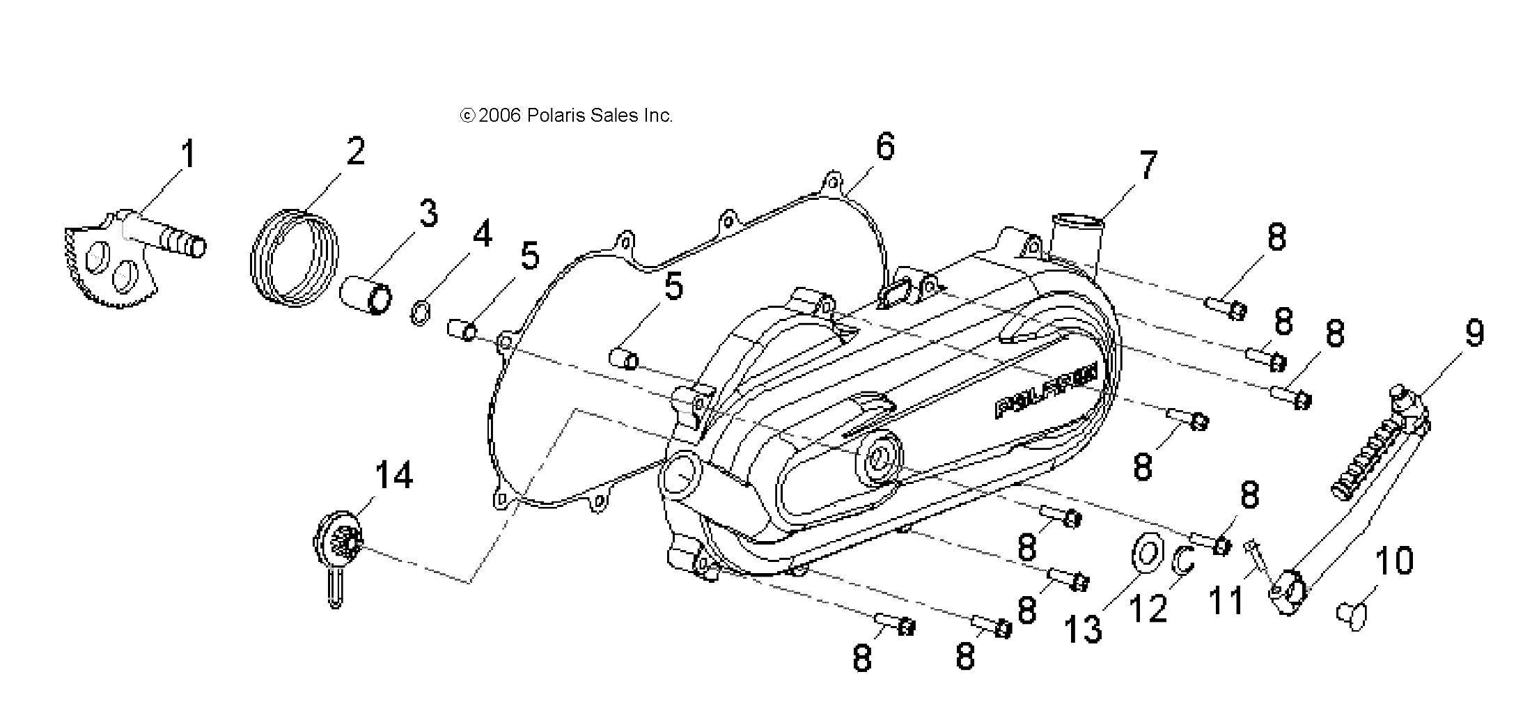 Polaris Atv Kick Shaft Assembly, Genuine Oem Part 453468, Qty 1