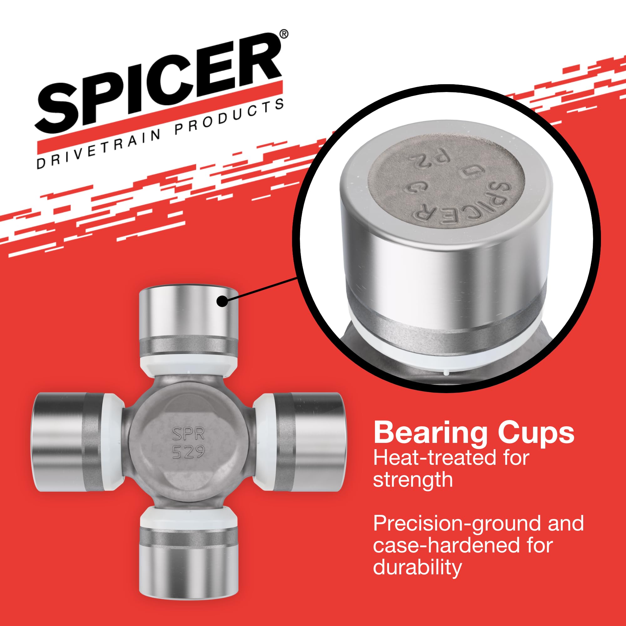 Spicer 5-7166X U-Joint Kit 1350Wj Series (Isr), Cup Size = 1.188