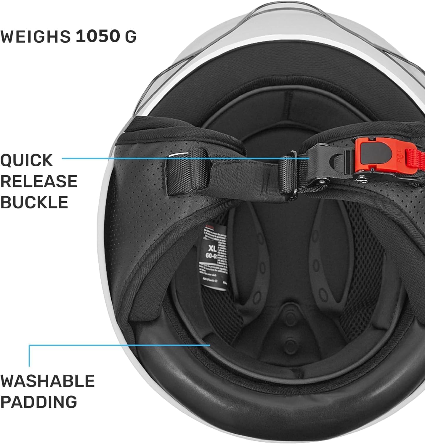 Westt Open Face Motorcycle Helmet For Adults, Dot Approved, Retro Motorcycle Helmet For Men Women, With Visor, Quick Release (Cl