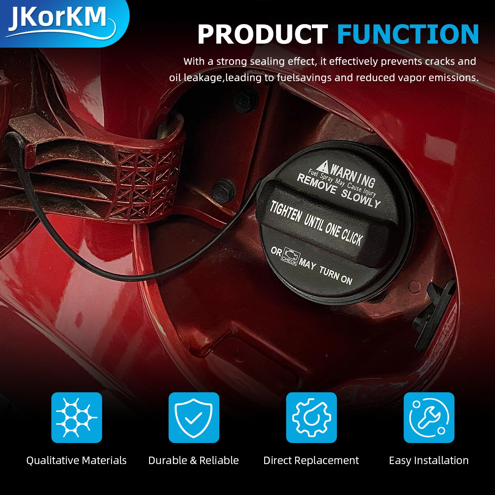 Jkorkm 310103L600 Gas Cap Compatible With Hyundai Elantra, Sonata,Sonata Fe,Accent,Tucson,Genesis Coupe,Tucson, Veloster, Kia Amanti.#31010-3L600
