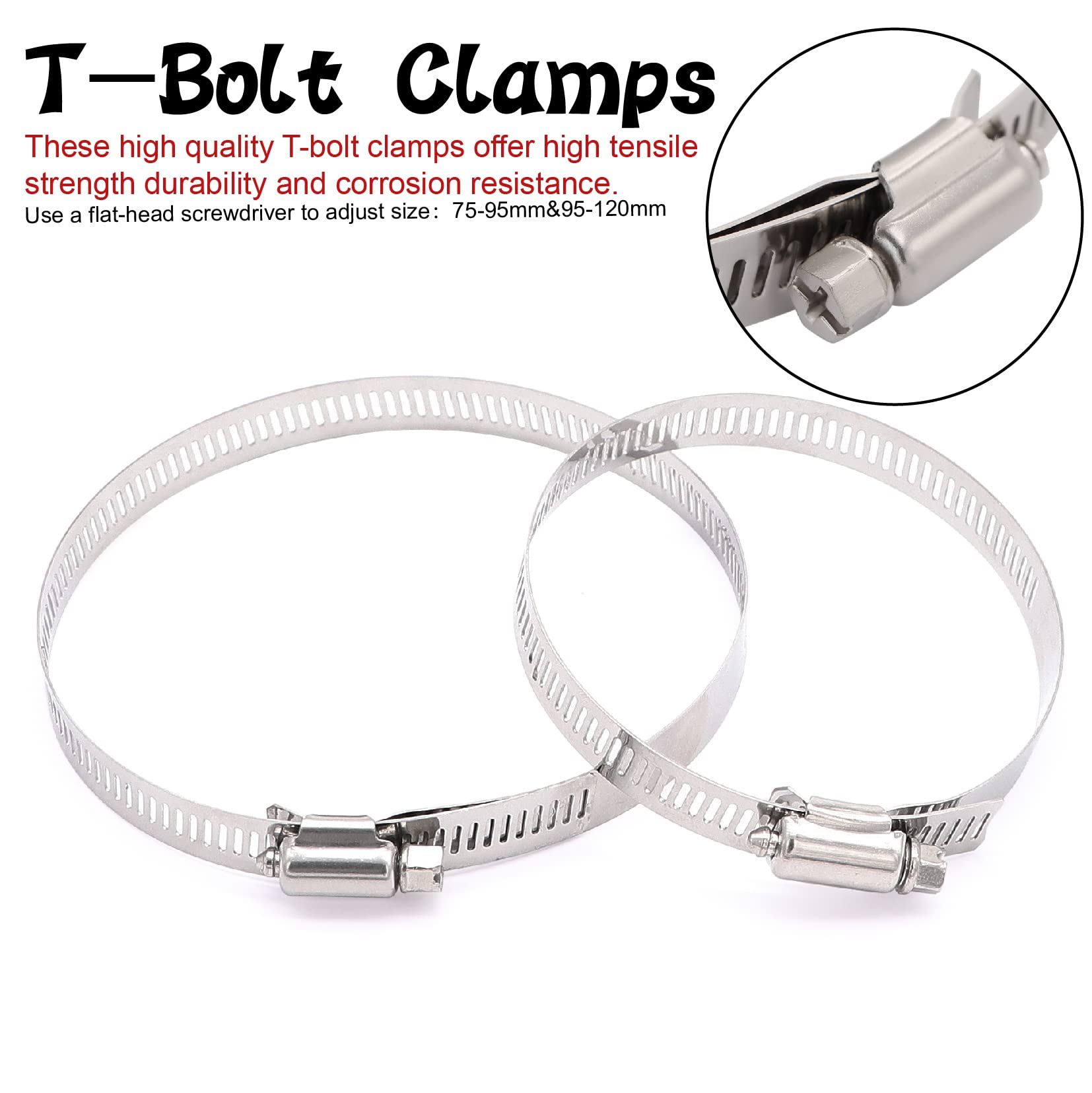 TuoLauthon 90 Degree 3 to 4 inch(76-102mm) Black Silicone Reducer Coupler Hose,4-Ply Reinforced,Length 4inch(102mm) with 2PCS cl