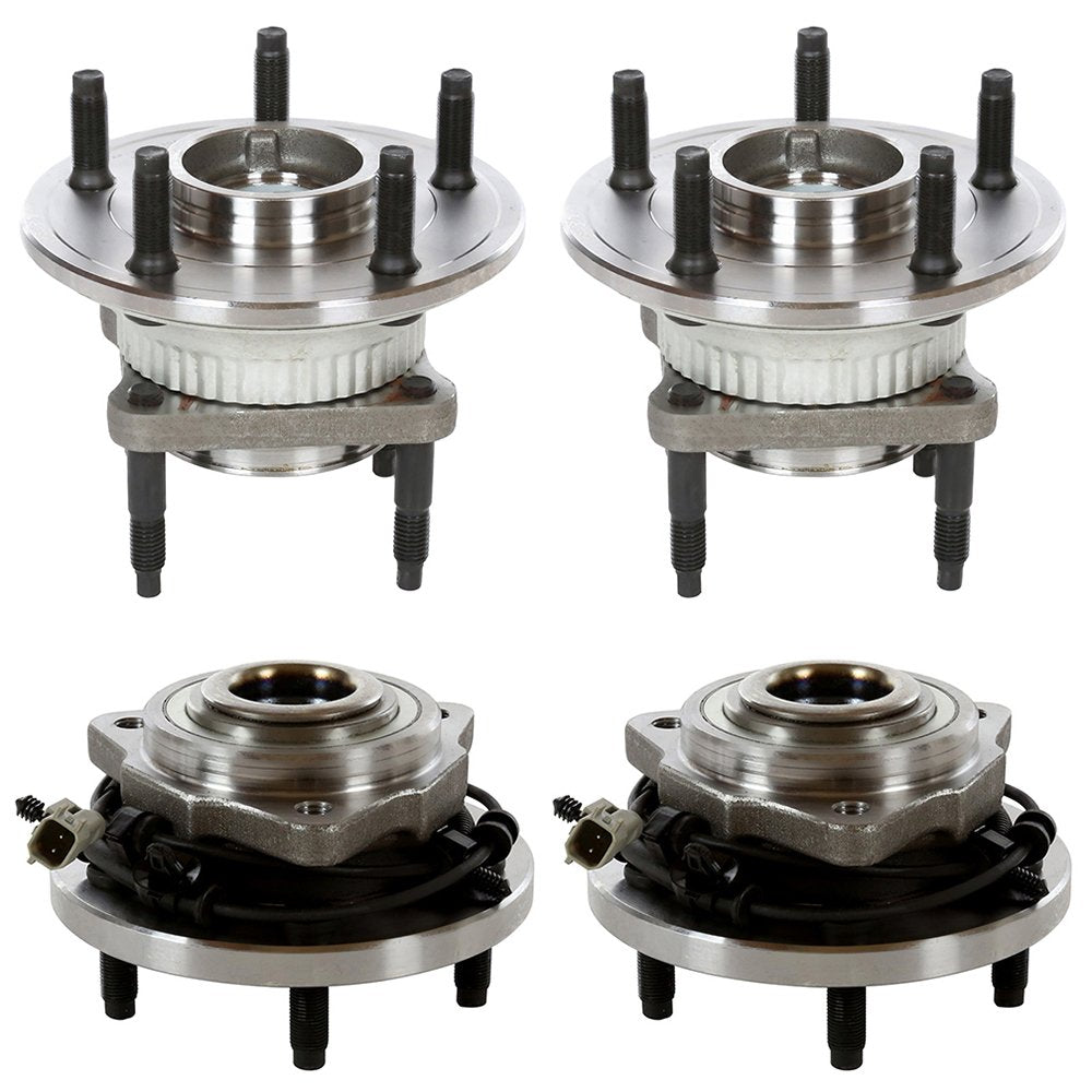 Autoshack Front And Rear Wheel Bearing Hub And Assembly Set Of 4 Replacement For 2005-2010 Jeep Grand Cherokee 2006-2010 Command