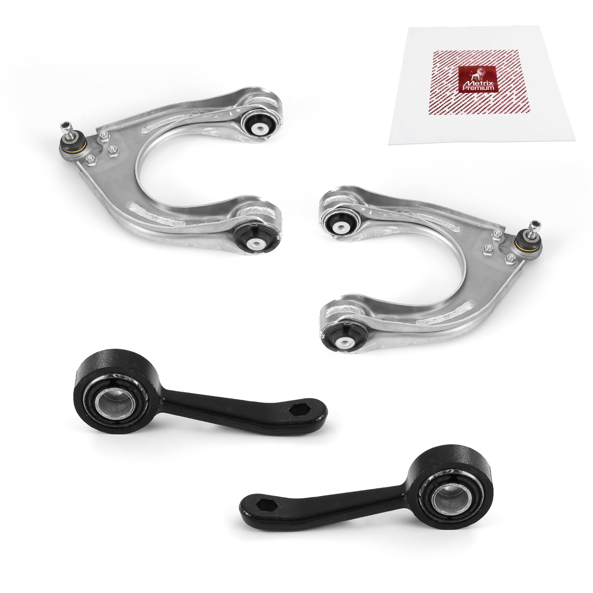 Metrix Premium Chassis Parts - 4 Pc Front L/R Upper Control Arm & Front Sway Bar Stabilizer End Link Kit Fits 07-11 Mercedes-Ben
