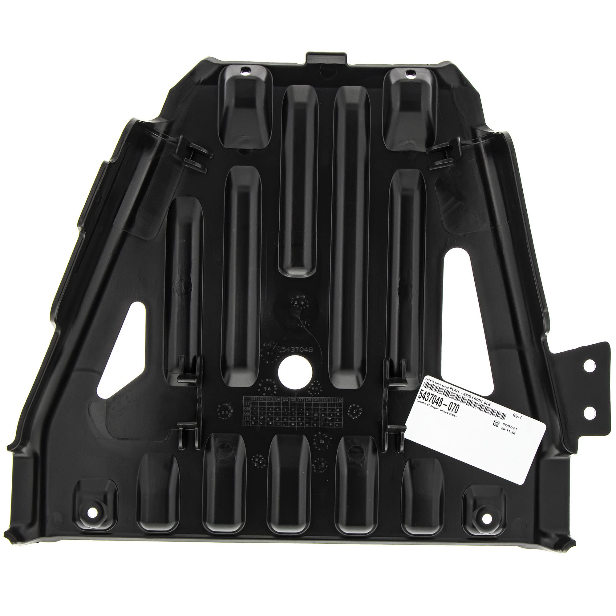 Polaris Atv Skid Plate, Front, Genuine Oem Part 5437048-070, Qty 1