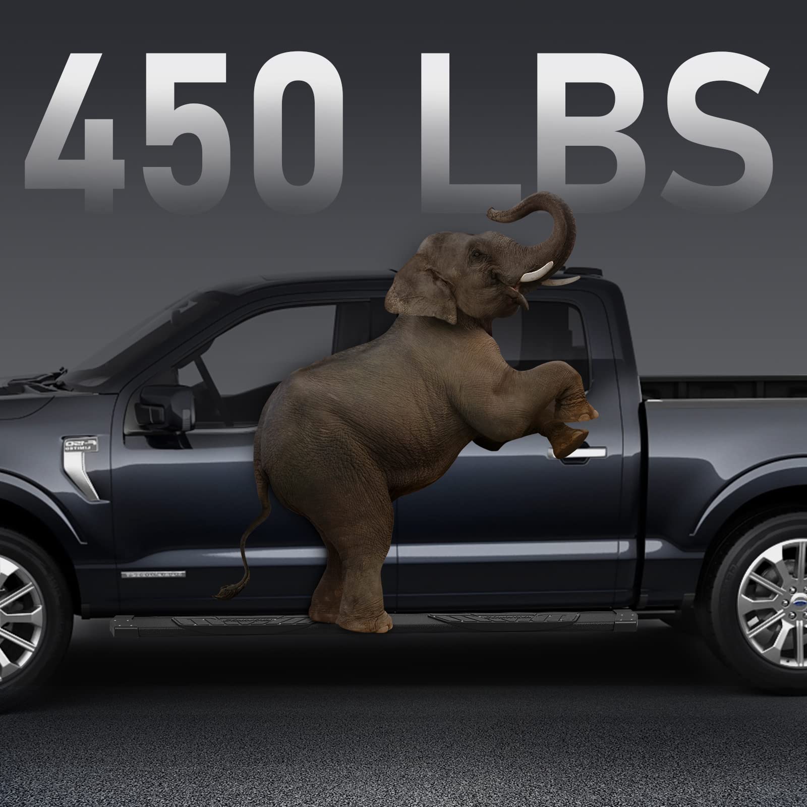 Comnova Running Boards Compatible With 2009-2018 Dodge Ram 1500 Crew Cab, 2010-2024 Ram 2500/3500 Crew Cab(Including 2019-2024 Classic) 6.5 Inches Heavy Textured Powder Side Step Nerf Bar.