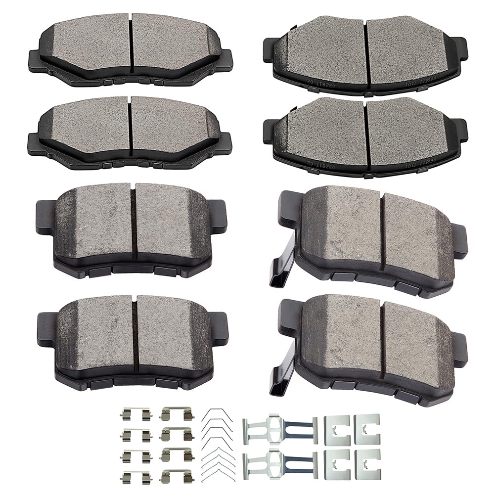 Ceramic Brake Pads Kits,Scitoo 8Pcs Brakes Pads Set Fit For 2002-2004 For Honda Cr-V,2003-2011 For Honda Element