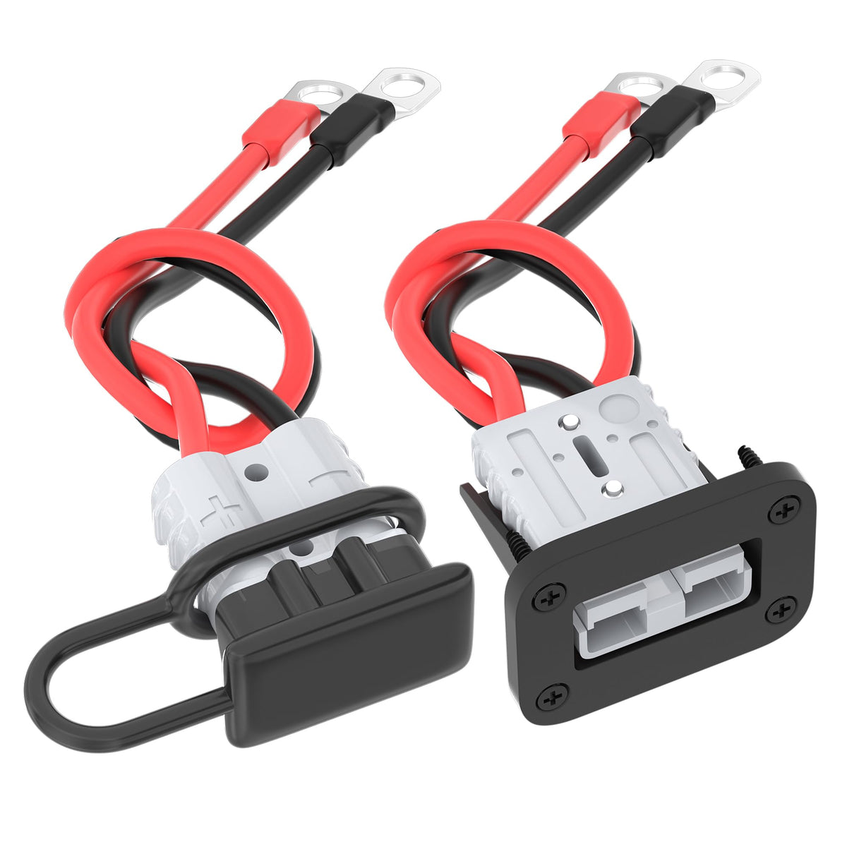 Rvboatpat 50 Amp Battery Quick Connect/Disconnect Connector 6 To 12 Gauge Battery Cable Connector Quick Disconnect Battery Termi