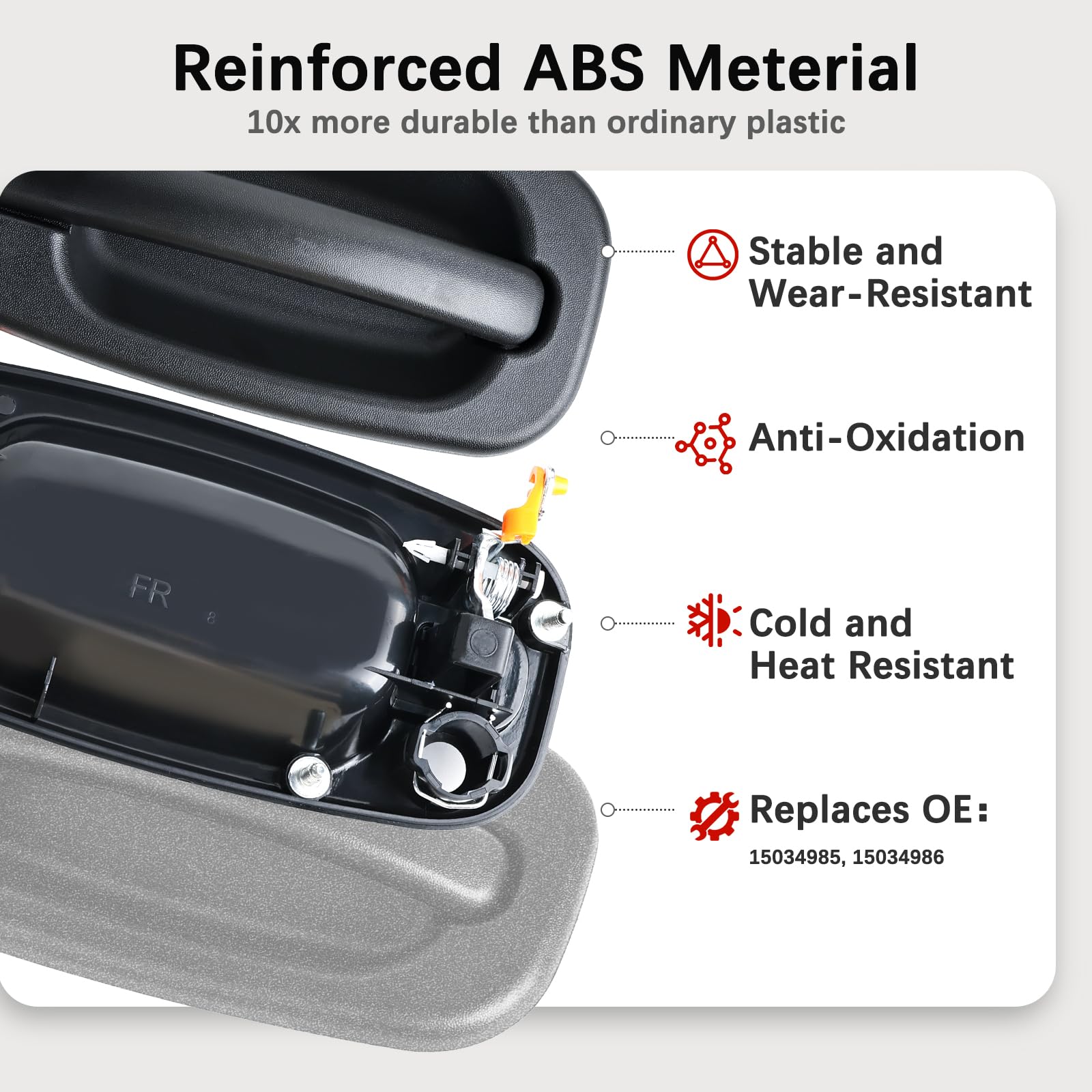 Faersi 2Pcs Exterior Outside Door Handle Front Driver & Passenger Side Replacements For 1999-2007 Chevy Silverado, 2010-2017 Gmc