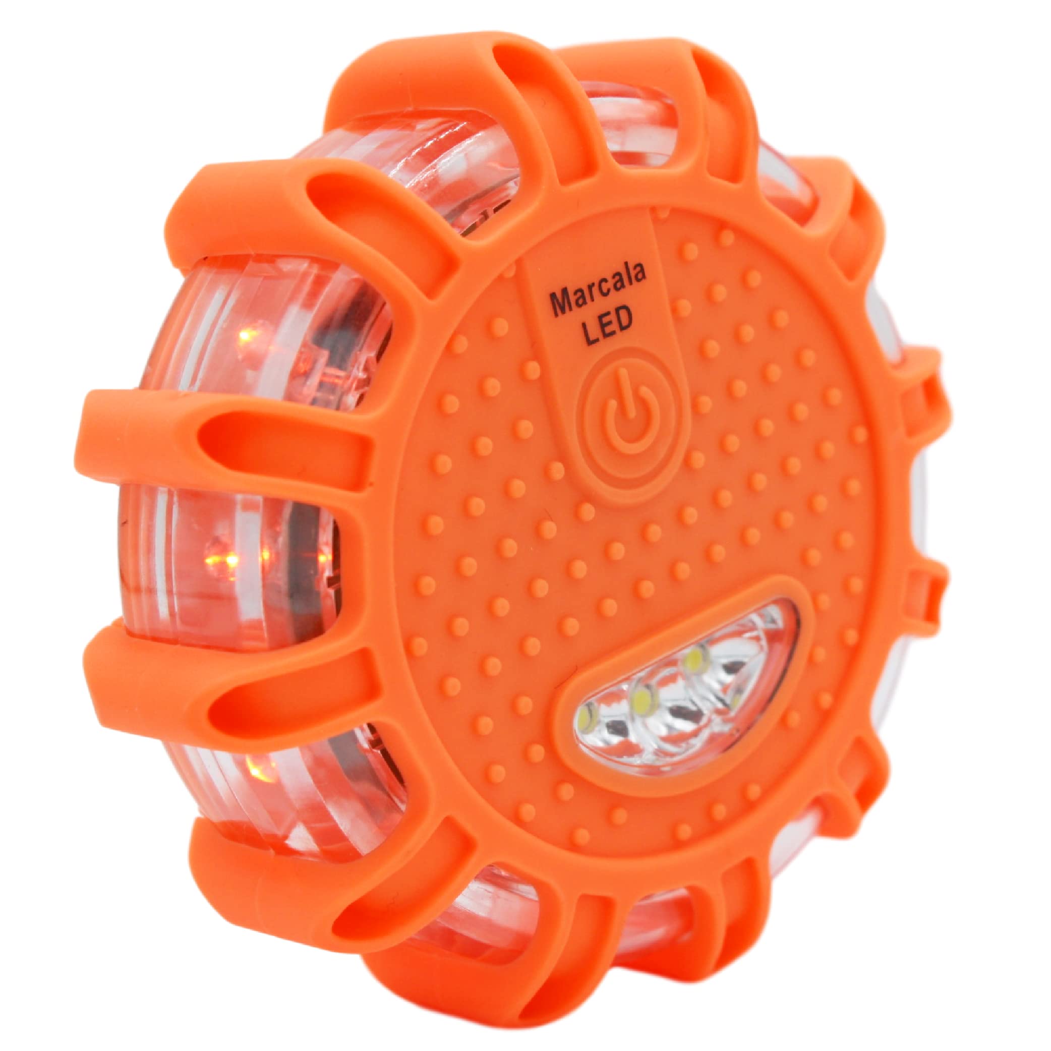 Marcala 4-Pack Rechargeable Led Emergency Road Flares | Large 1200Mah Battery For Longer Run Time | Red Diode Road Emergency Light For High Visibility | Rechargeable Led Flares W/Included Usb-C Cable