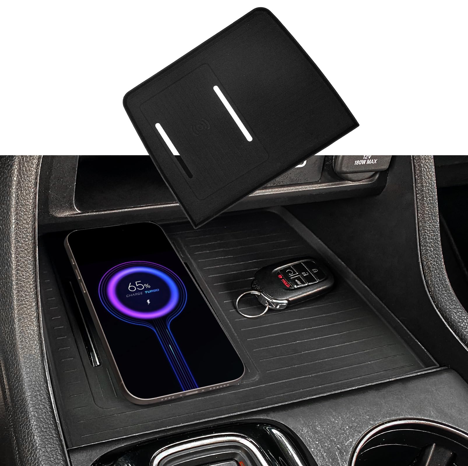 Maxzina Center Console Mat Compatible with 2023 2024 2025 Honda Pilot Interior Wireless Charging Mat Center Console Anti-Slip Pr