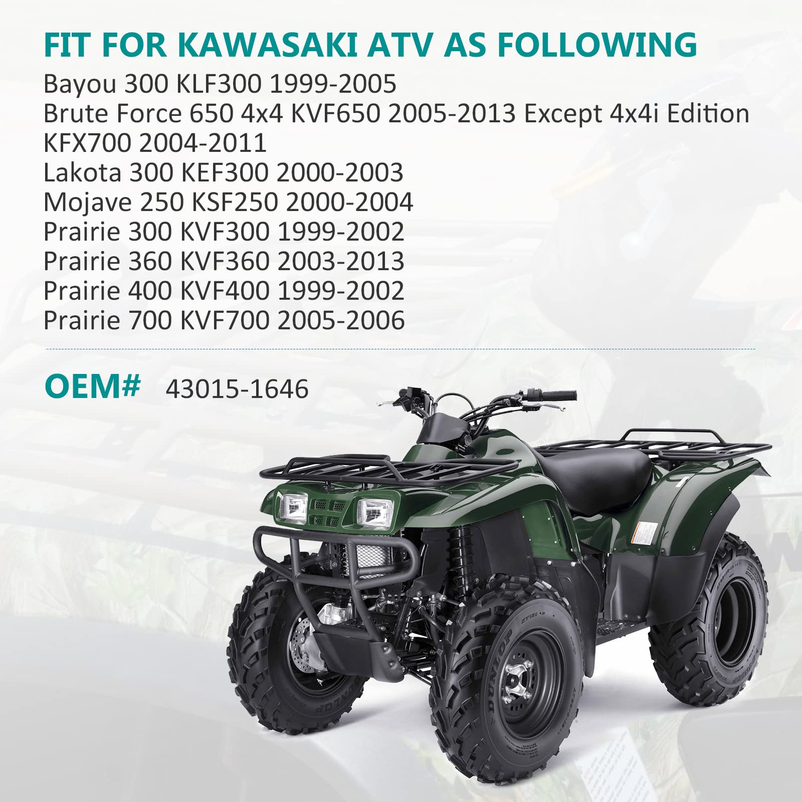 Front Right Brake Master Cylinder for Kawasaki Prairie 300 360 400 700 Bayou 300 Brute Force 650 Lakota 300 Mojave 250 KVF300 KV