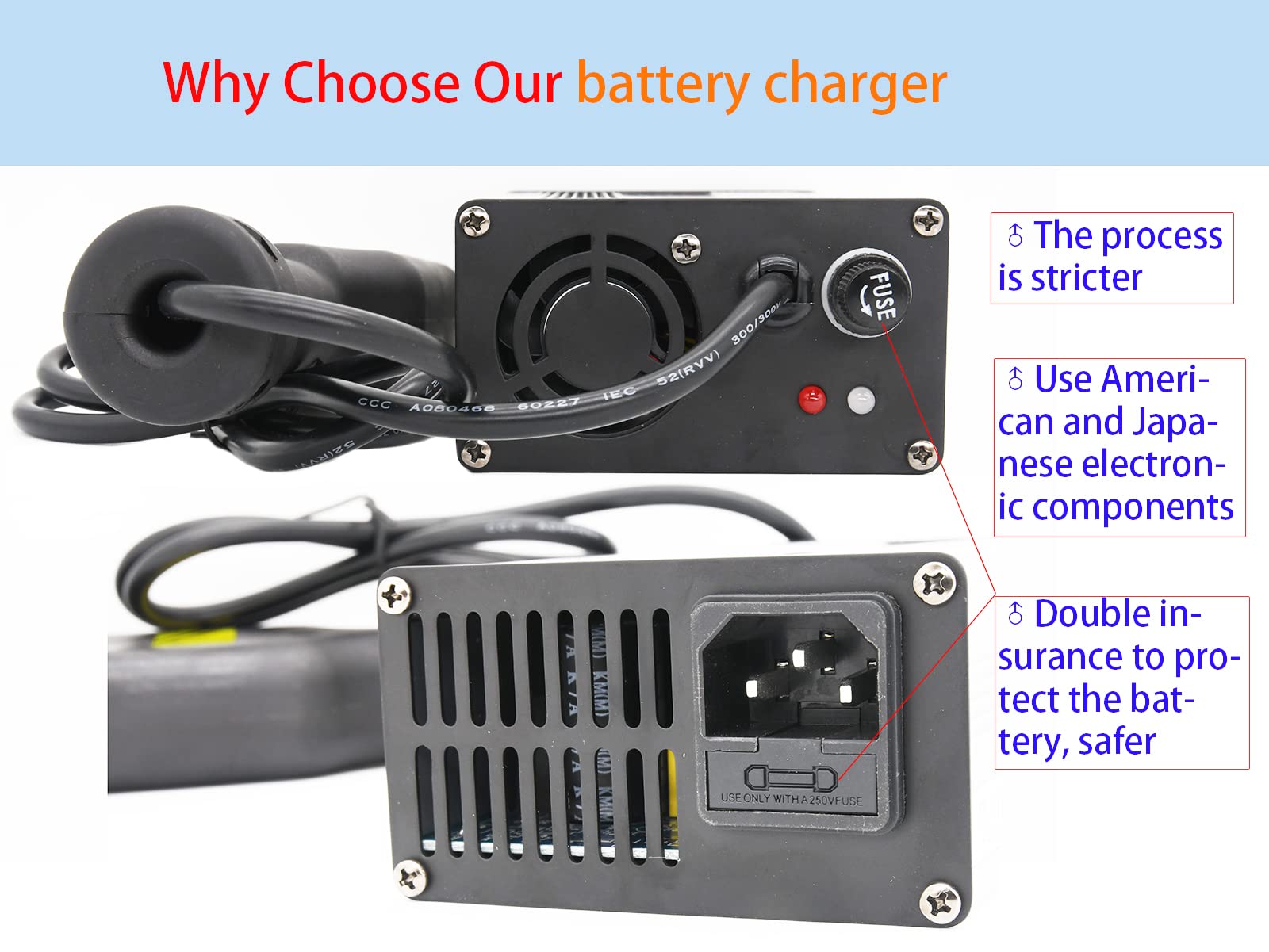 Keyhao 36 Volt Charger For Golf Cart Battery Charger For Ez Go Club Car Ezgo Txt(D Style Plug)