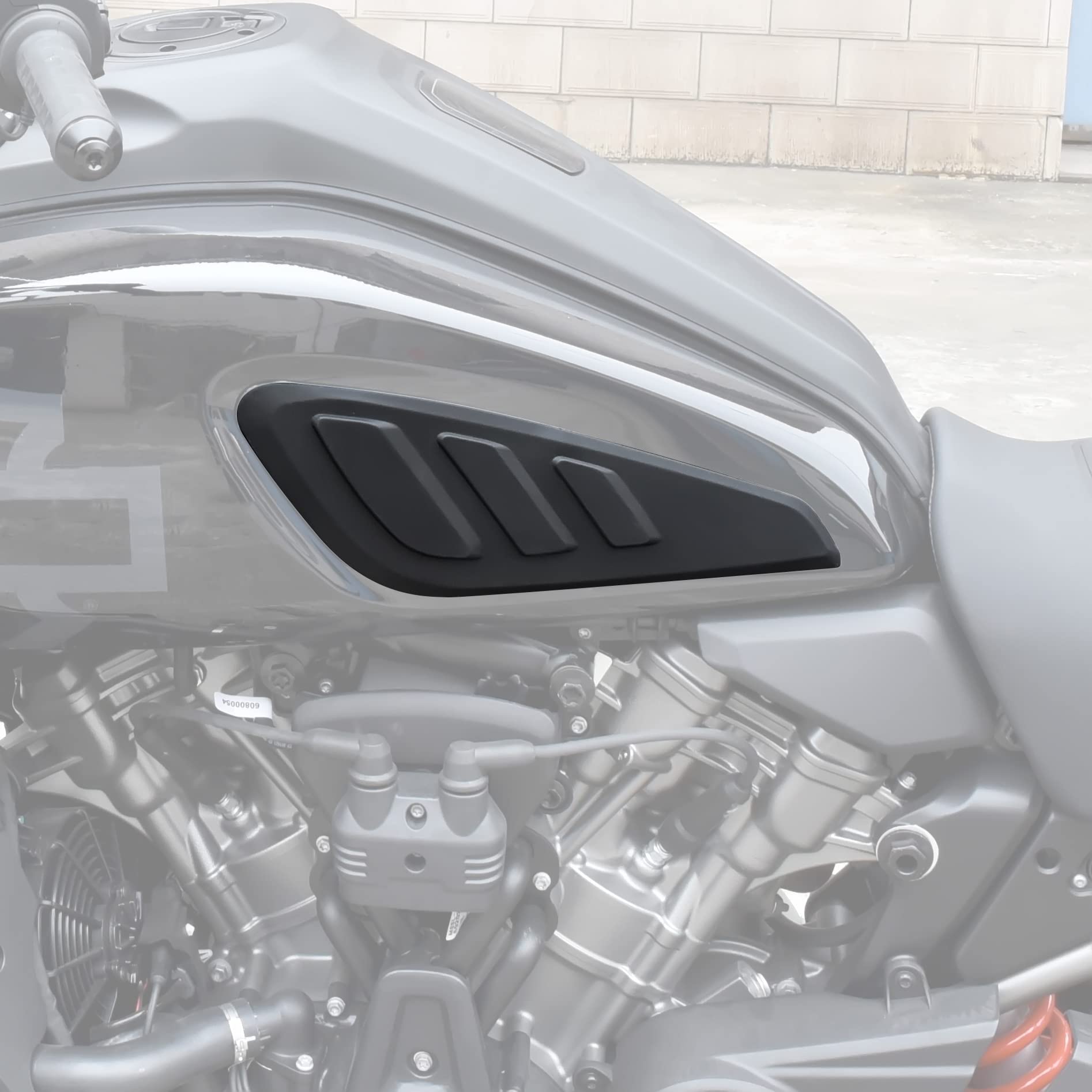 Veisutor Fuel Tank Knee Pad Kit For Pan America 1250, Rubber Tank Side Panels Protector Stickers For Harley Pan America Ra1250 And Ra1250S Models (2Pcs