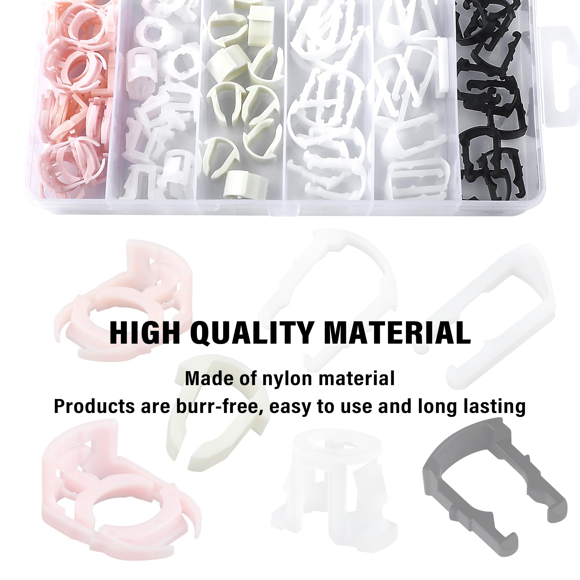 70Pcs Car Fuel Line Clips,7 Size Nylon Fuel Line Repair Kit Replacement 3/8 '' & 5/16 '' Fuel Line Clamp,Durable Fuel Hose Retai