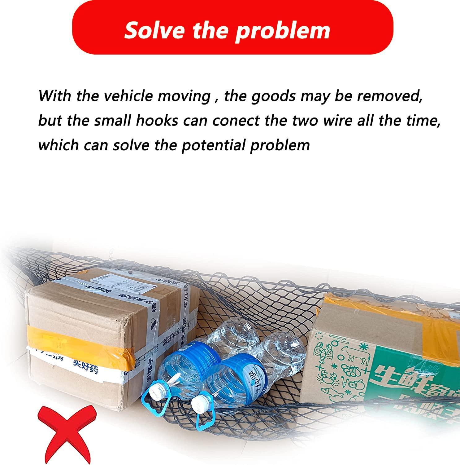 Leezhen Bed Cargo Net Compatible With 2015-2025 Ford F150, F250, F350 Trucks, Black, Polypropylene (Pp) Material, Abs Hooks