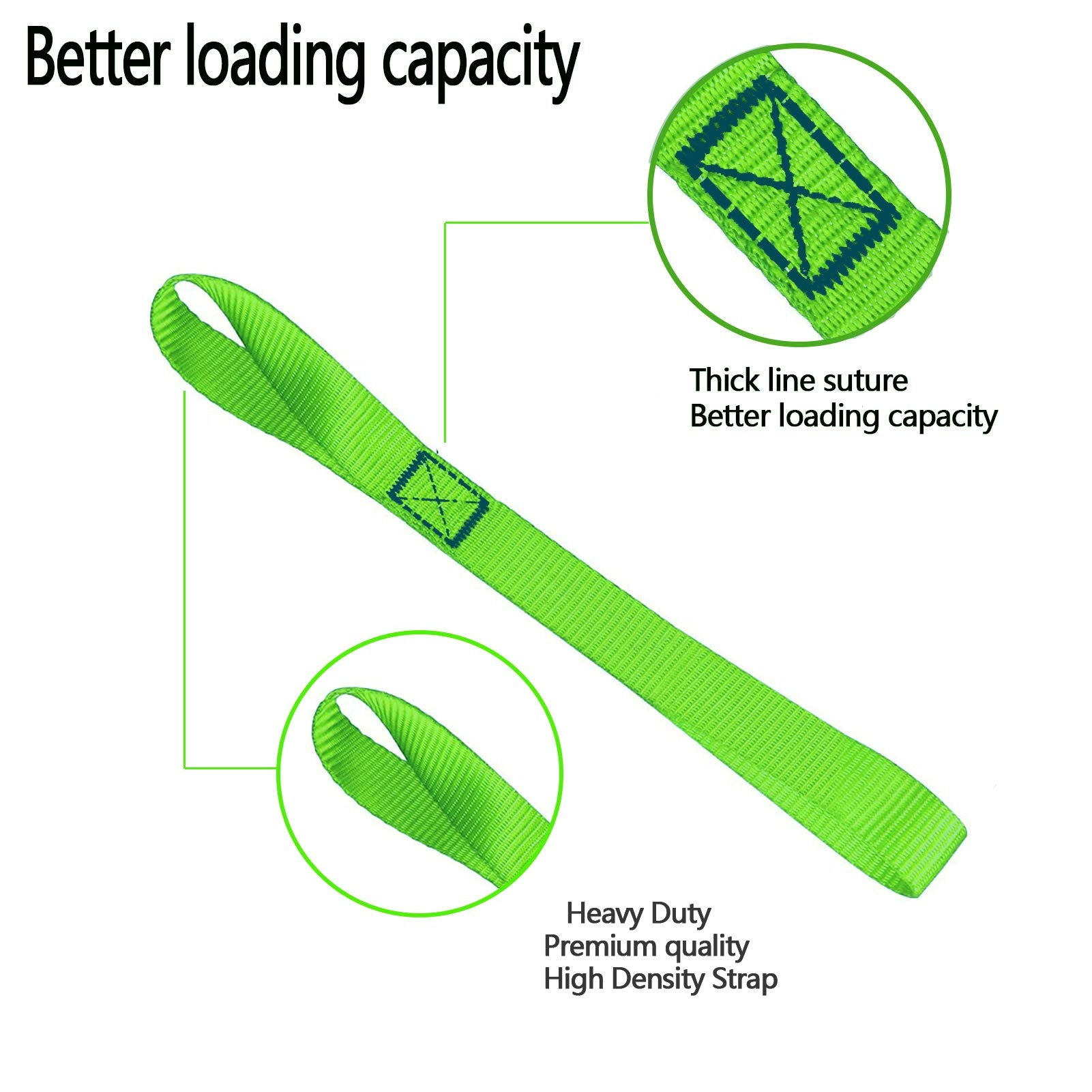 Soft Loop Tie Down Straps - Loops For Securing Atv, Utv, Motorcycles, Scooters, Dirt Bikes, Lawn & Garden Equipment (Green Soft