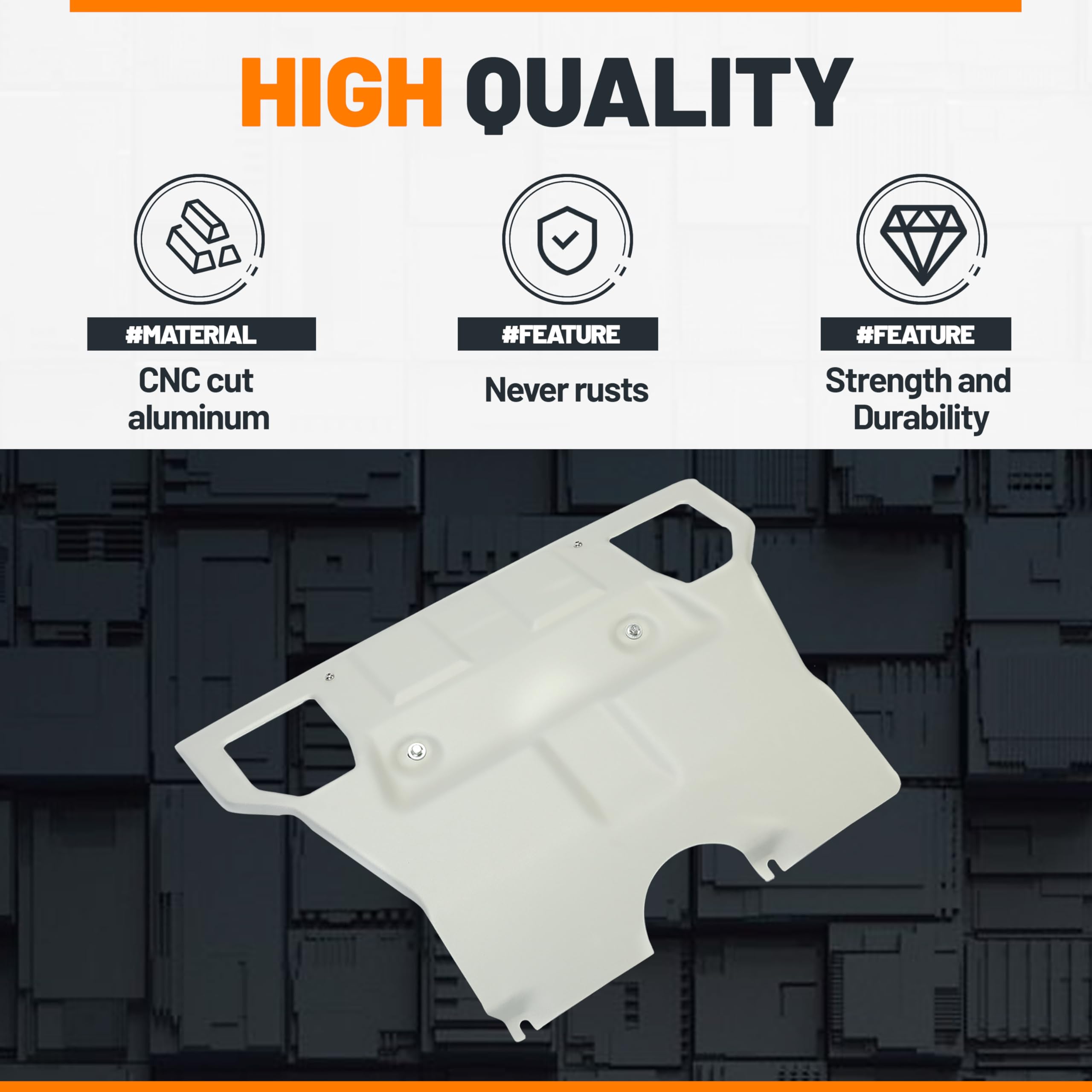 ECOTRIC Front Skid Plate Compatible with 2005-2015 Toyota Tacoma 2.7L 4.0L Engine Splash Shield Under Tray Skid Plate Replace fo