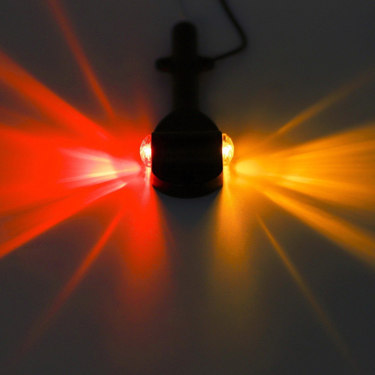 Partsam Set Red Amber Led Trailer Fender Bullet 3/4'' Led Clearance Marker Light Left Right