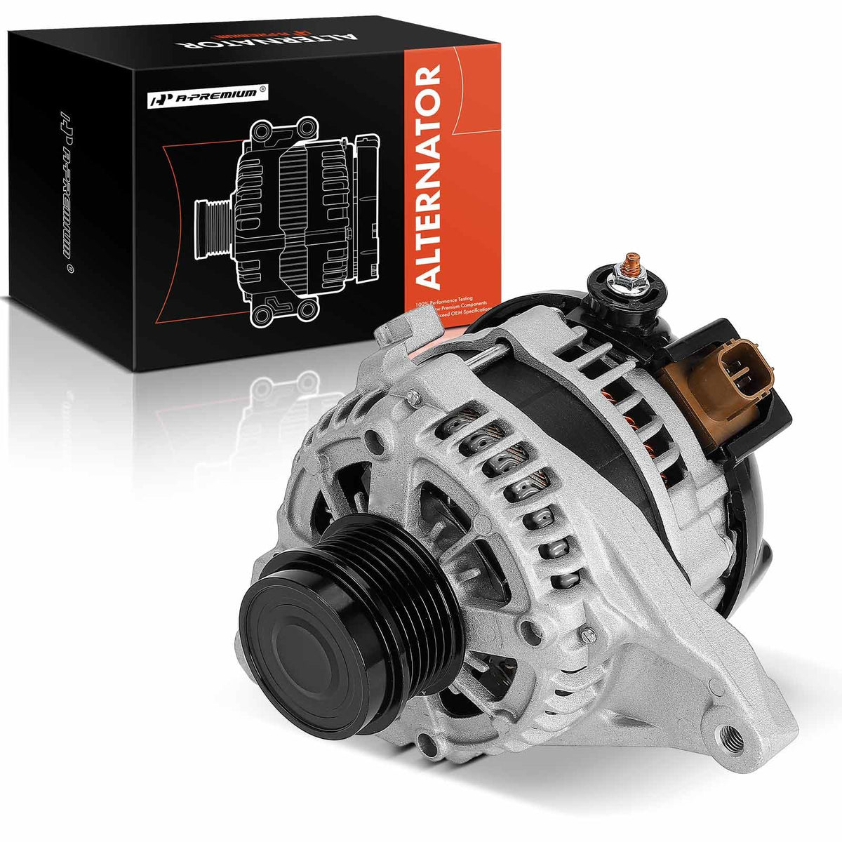 A-Premium Alternator Compatible with Toyota Camry 2015-2017 L4 2.5L, RAV4 2013-2018 L4 2.5L AWD, 12V 125A 6-Groove Clutch Pulley