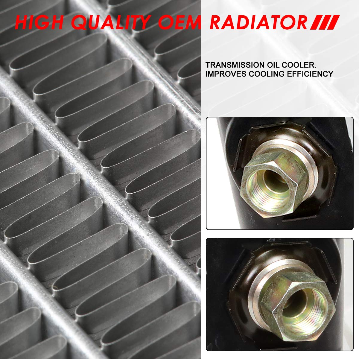 Auto Dynasty Radiator Compatible With 88-00 Chevy Gmc C/K2500 3500 Suburban 7.4L At, Dpi 1696 Factory Style 2-Row Cooling Radiat