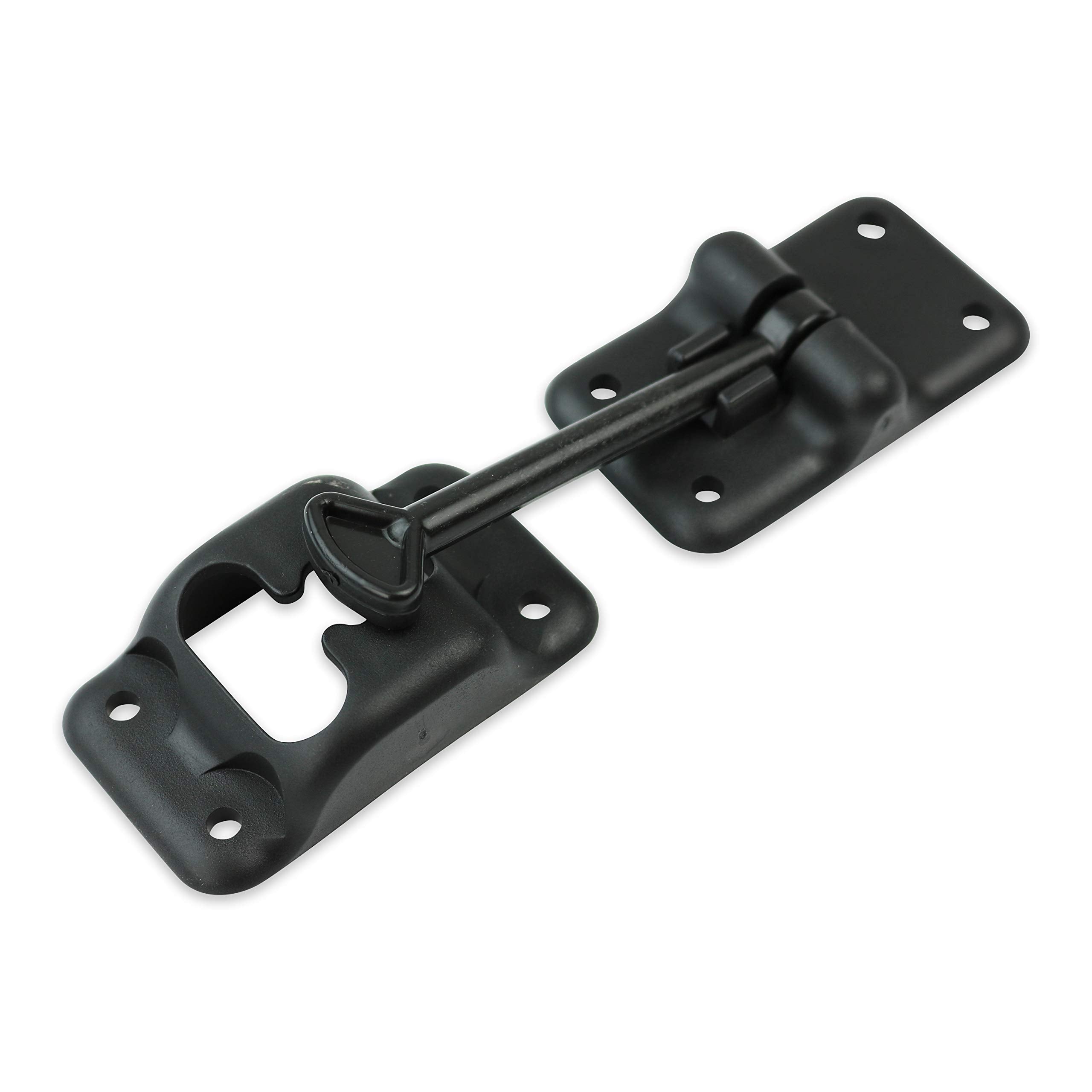 2-Pack Leisure Coachworks RV T-Style Door Holder Catch 2 Black for Latch Holder Camper Trailer Cargo Hatch (Black, 4 2-Pack)