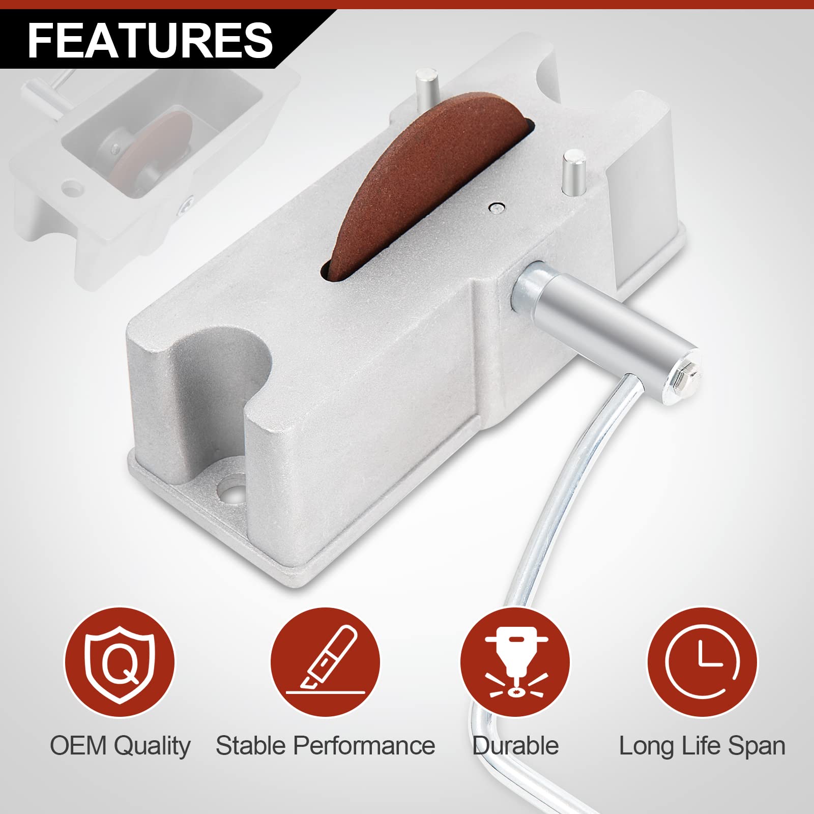 Temsone Piston Ring Cutting Wheel Filing Tool, Piston Ring Grinder, Piston Ring Clearance Adjustment Tool, Manual Piston Ring Fi