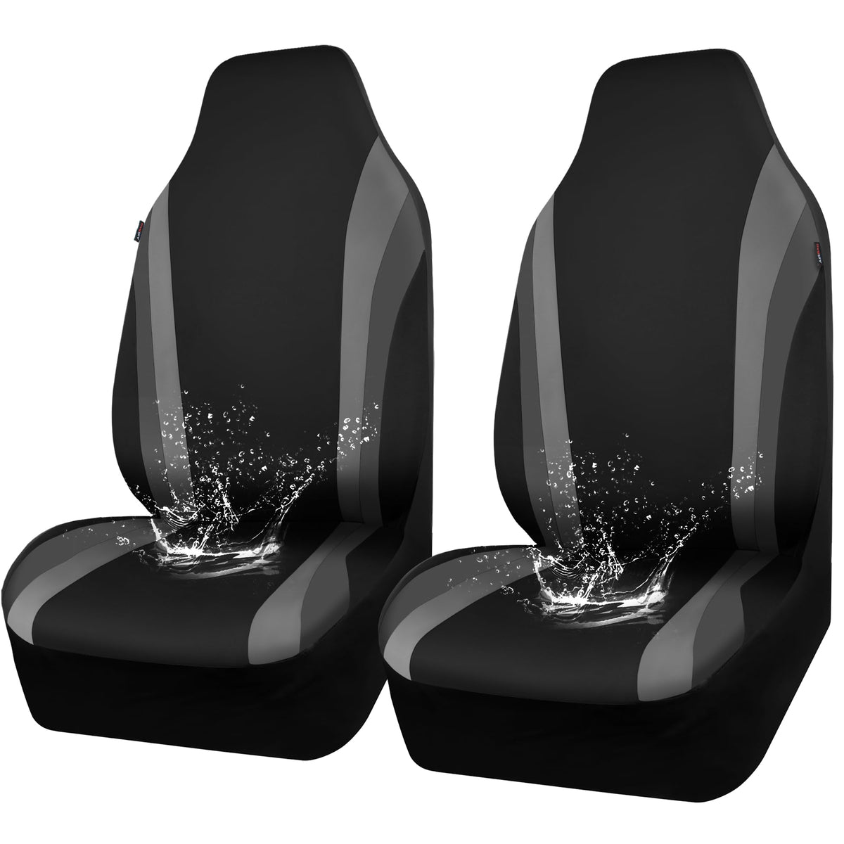Car Pass Aquashield Neoprene Waterproof Car Seat Covers For Front Seats Only, High Back Bucket Seat Cover,Airbag Compatible,Line