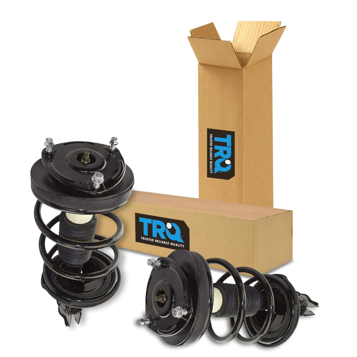 Trq Front Strut & Coil Spring Assembly Set Driver & Passenger Sides Compatible With 07-08 Hyundai Entourage 06-14 Kia Sedona