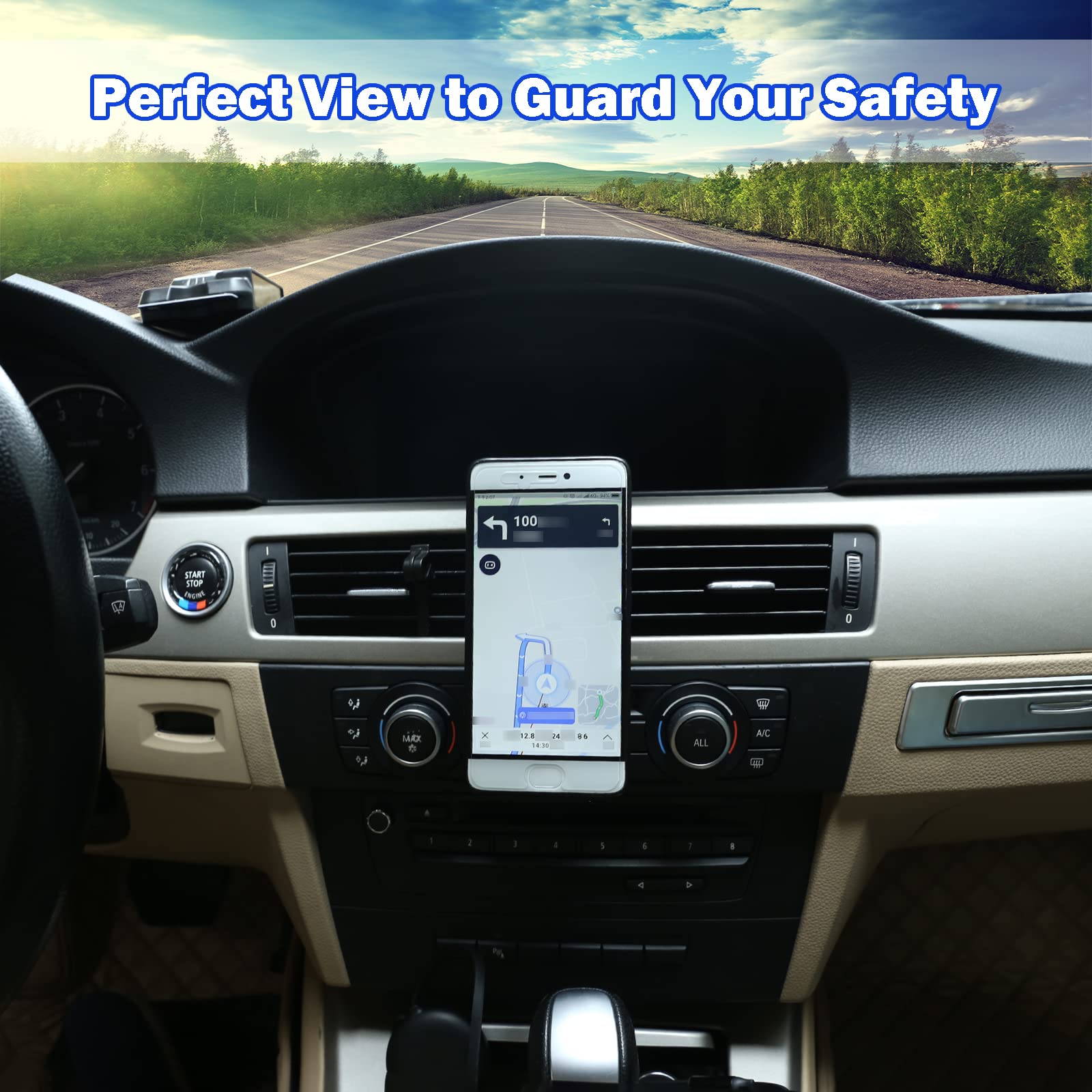 Llkuang 360-Degree Rotary Cell Phone Holder Mobile Phone Mount For Bmw 3 Series E90 E91 E92 E93 2005-2010 2011 2012(Aluminium Al