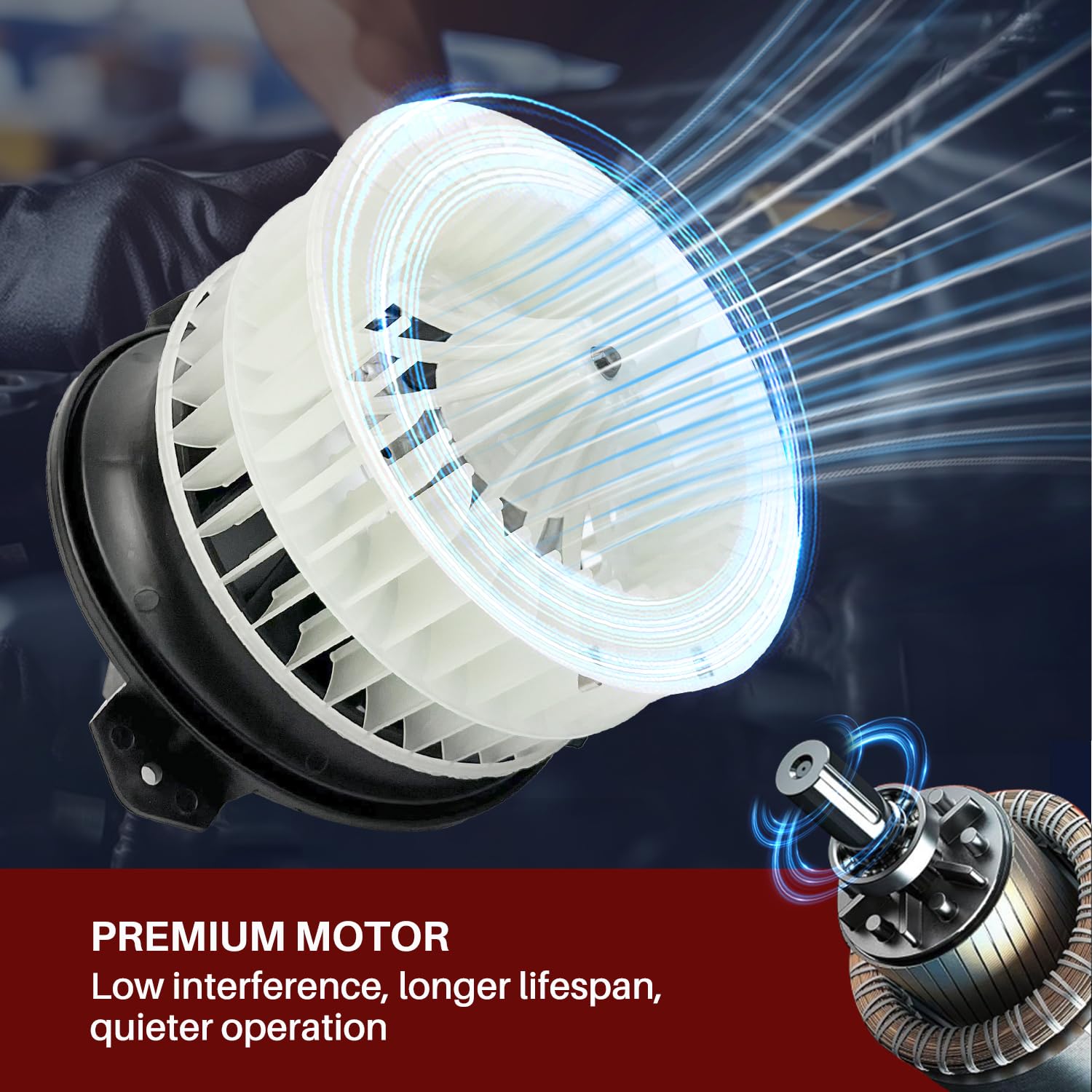 Aspligo 700069 Ac Heater Blower Motor Fan Assembly Fit For Chrysler Town & Country 1996-2000, For Dodge Caravan/Grand Caravan 19