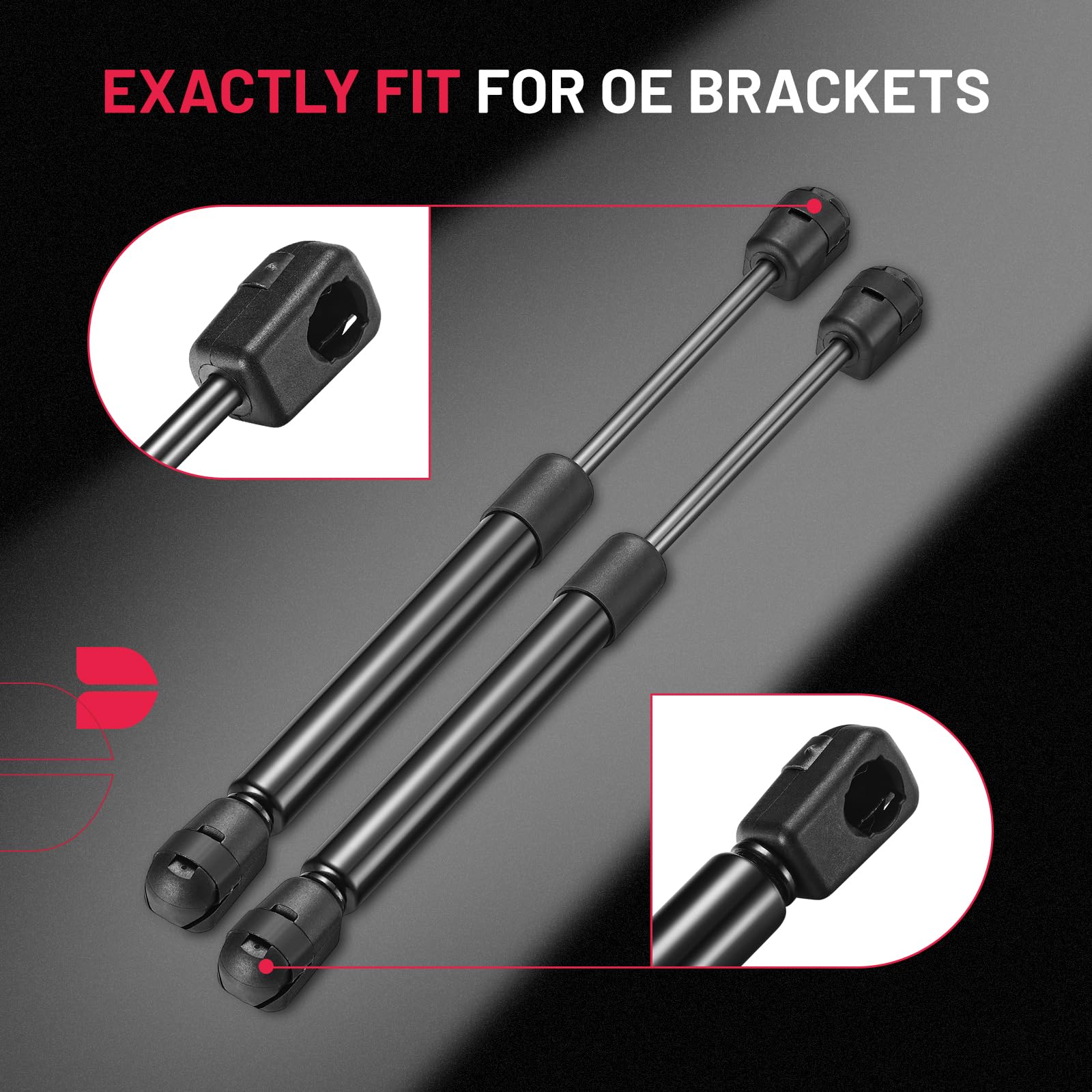 Bdfhyk 4058 10 Inch 35Lbs/(156N Gas Strut Shock Lift Support For Are Leer Camper Shell Topper Rear Window, Truck Bed Cover, Cabi