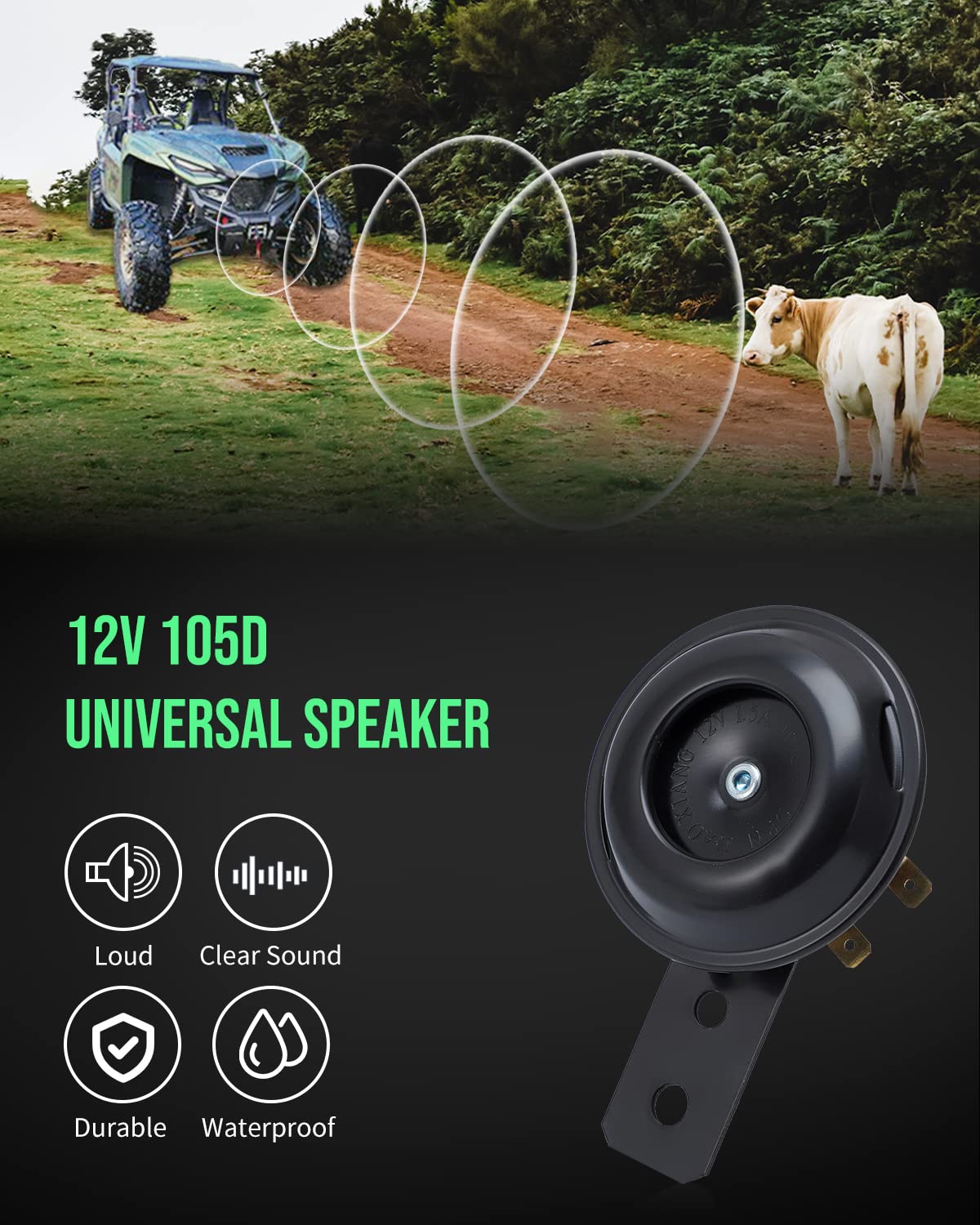 Foruly Universal Utv Turn Signal Kit, With Street Legal Kit Turn Signal Light Horn Flasher Relay. Side By Side Turn Signal Kit For Atv Sxs Polaris Dirt Bike Rzr Can-Am Kawasaki Golf Cart Dune Buggy