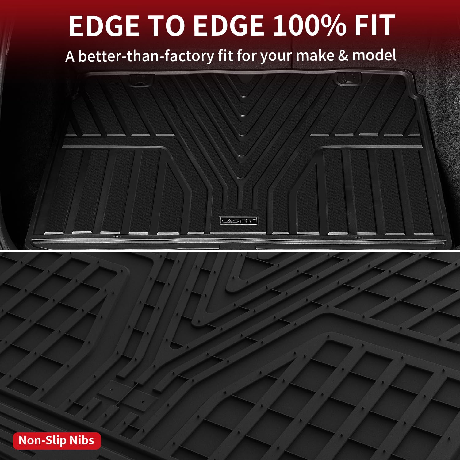 Lasfit Cargo Liner For Honda Cr-V 2023 2024 2025 2026 (Include Hybrid Models) All Weather Tpe Car Trunk Mat (Upper Position), Ca