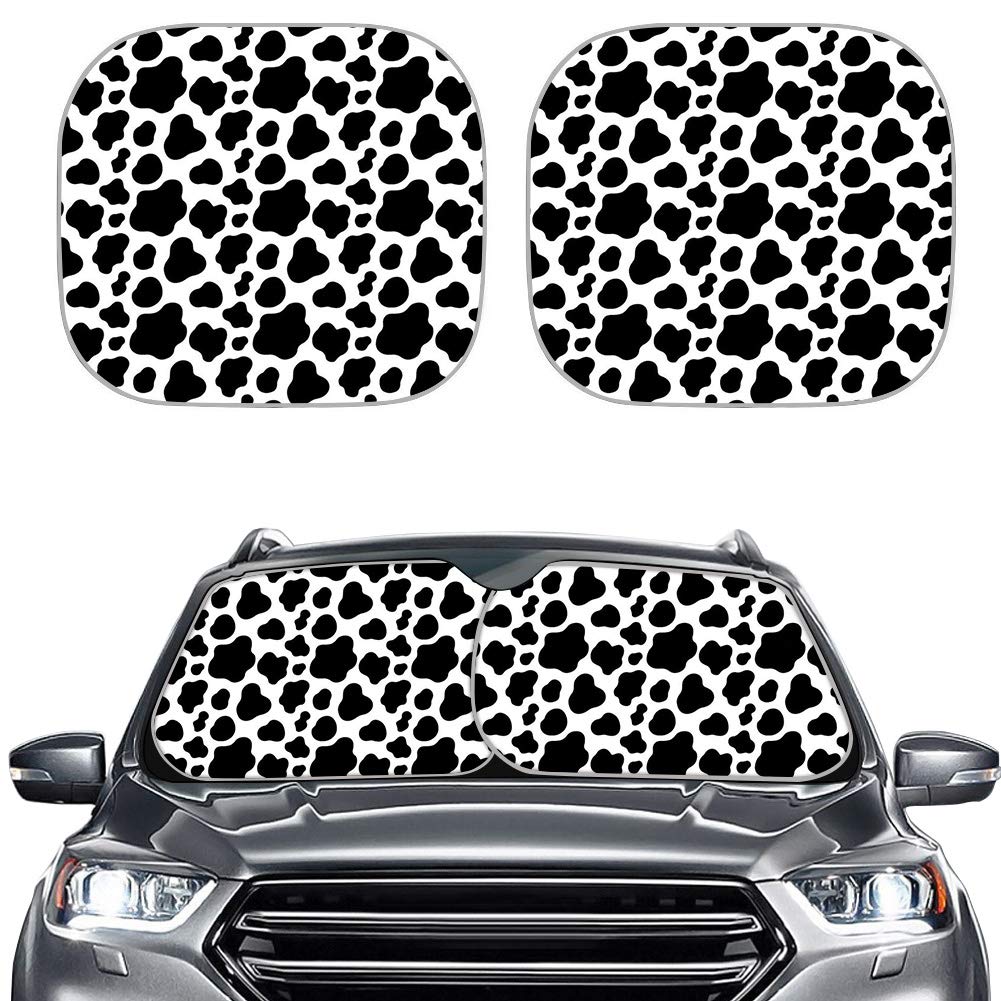 Renewold Cow Print Car Windshield Sun Shade Window Sunshade Keeps Vehicle Cool Universal For Car,Suv,Trucks Block Uv And Heat,Un