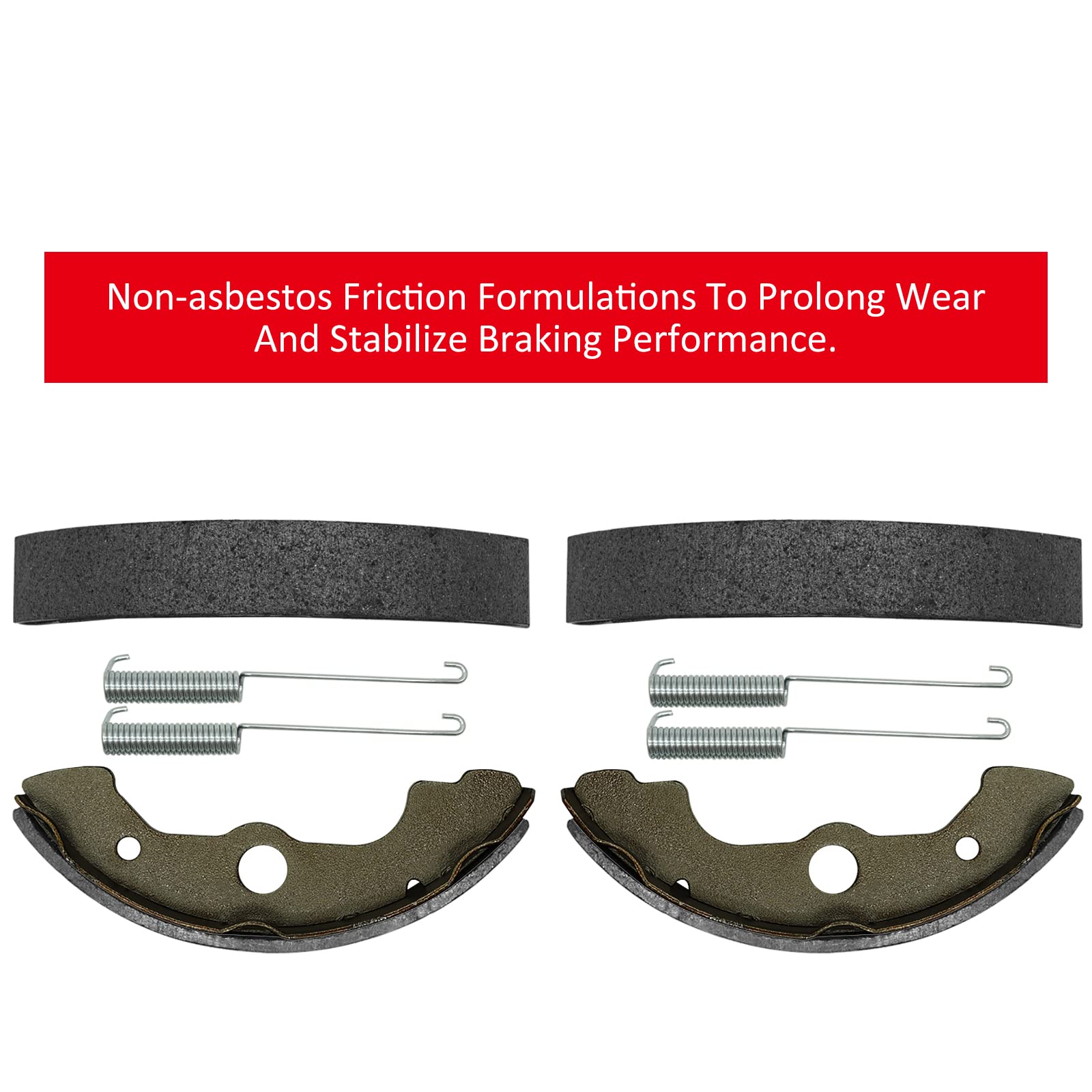 Front Brake Shoes Springs Pins Left&Right For Honda Trx300 Fw 4X4 Trx350 Trx400 Trx450 Trx500 Trx650 Fourtrax Rancher Foreman Ru