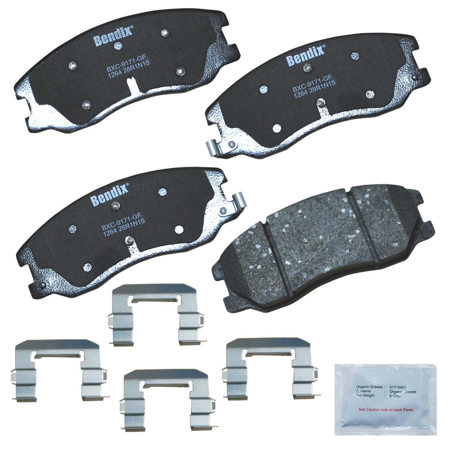 Bendix Priority1 Cfc1264 Ceramic Front Brake Pads For Chevrolet Captiva Sport 2015-2008, Equinox 2009-2007, Pontiac Torrent 2009