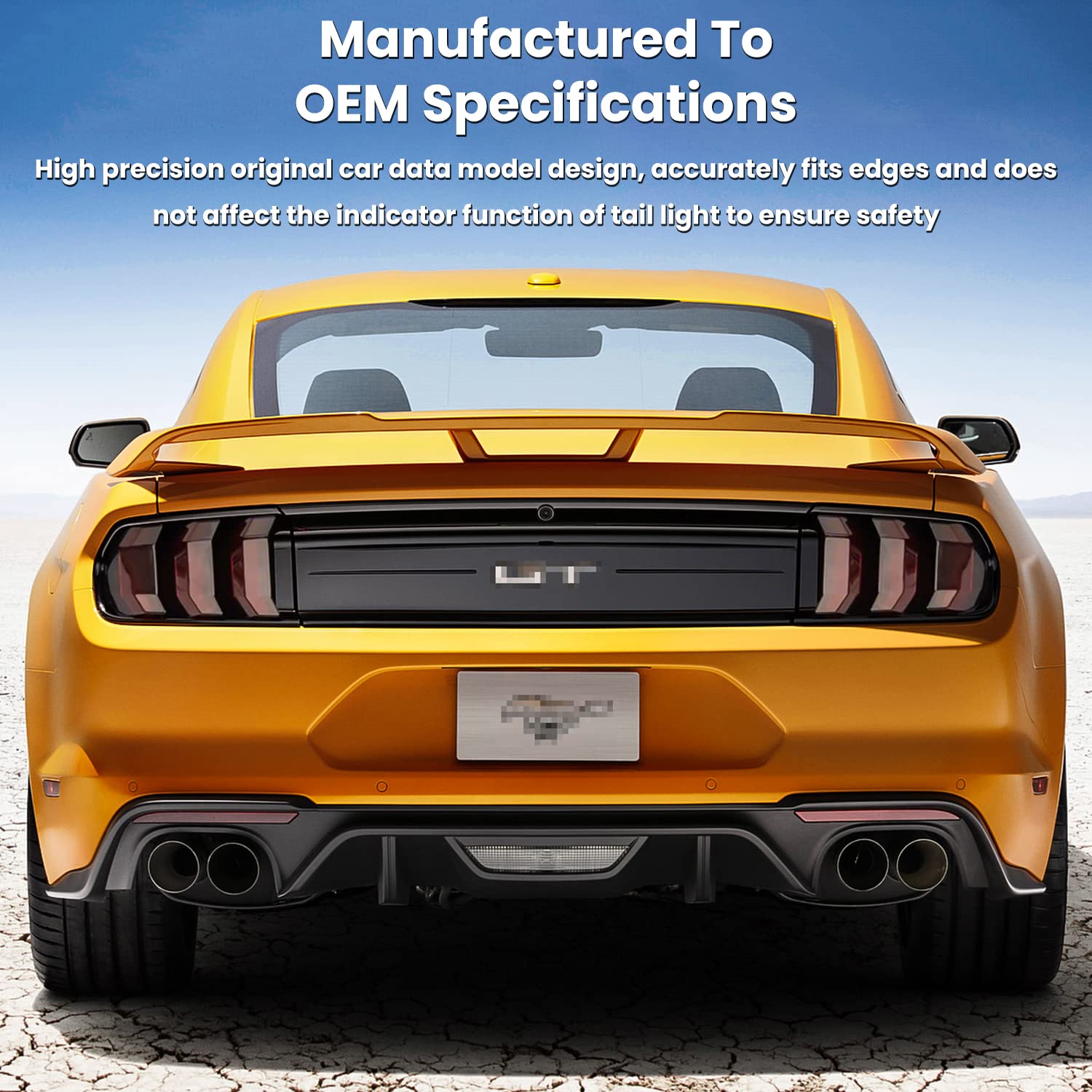 E-Cowlboy Tail Light Lamp Cover Guard Trim Frame Bezels Decoration For Ford Mustang 2018 2019 2020 2021 2022 Exterior Accessorie