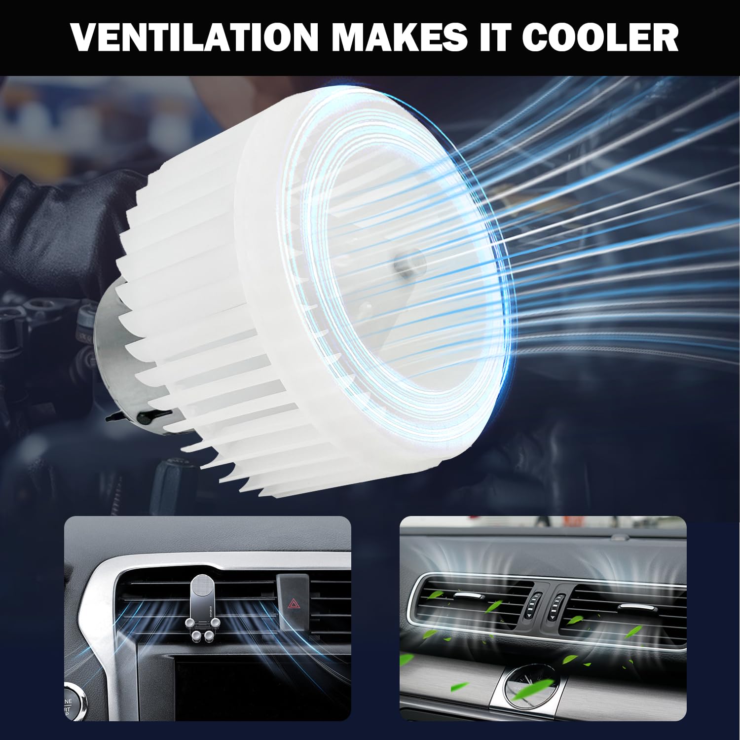 Aspligo 700184 Ac Heater Blower Motor Fan Assembly Fit For Chevrolet Malibu 2008-2012, For Pontiac G6 2005-2010,For Saturn Aura