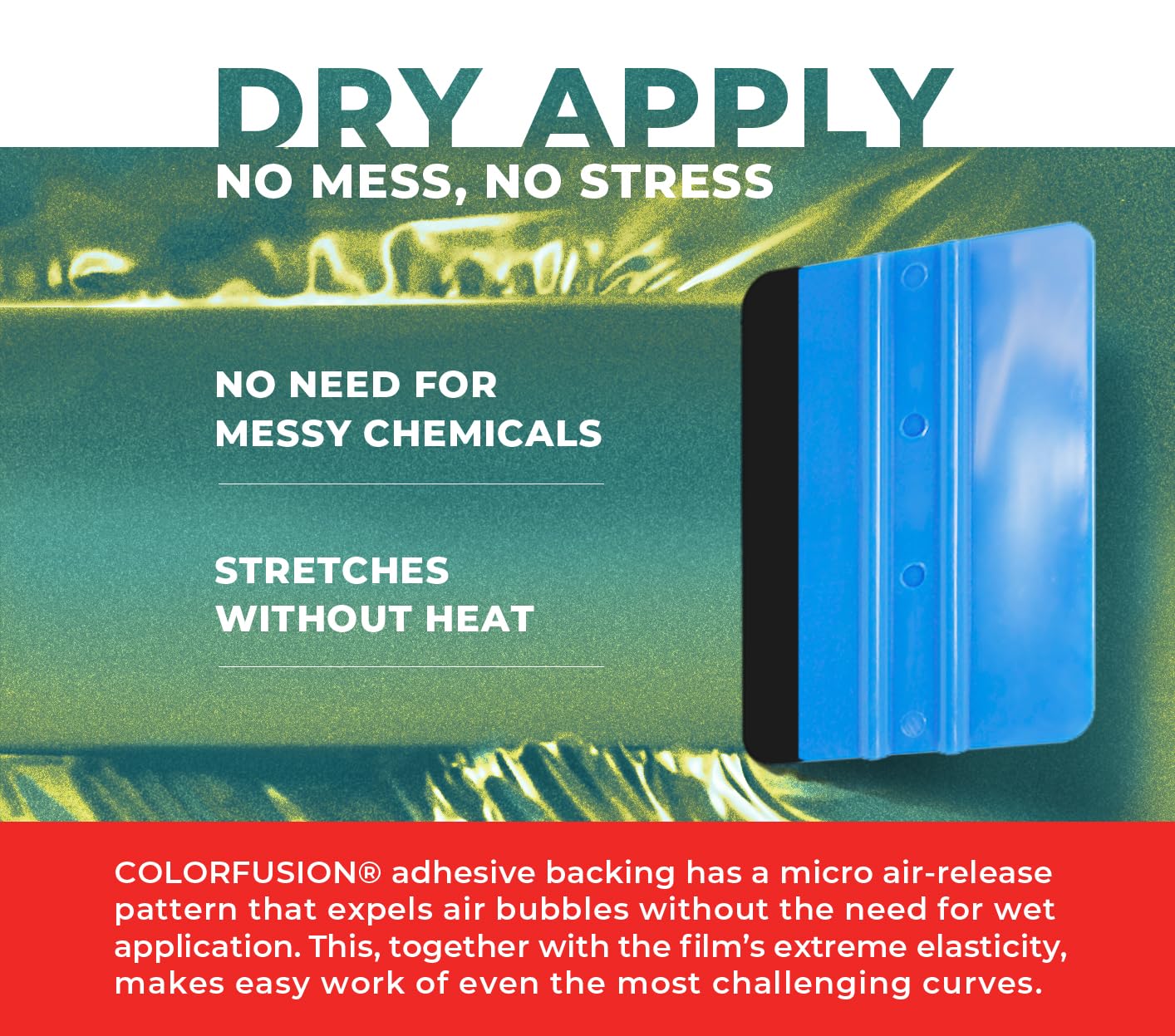 Colorfusion Ppf By Vvivid, Gloss Flip Thunder Green Dry Apply Ppf Vinyl Car Wrap Roll 10Ft X 5Ft