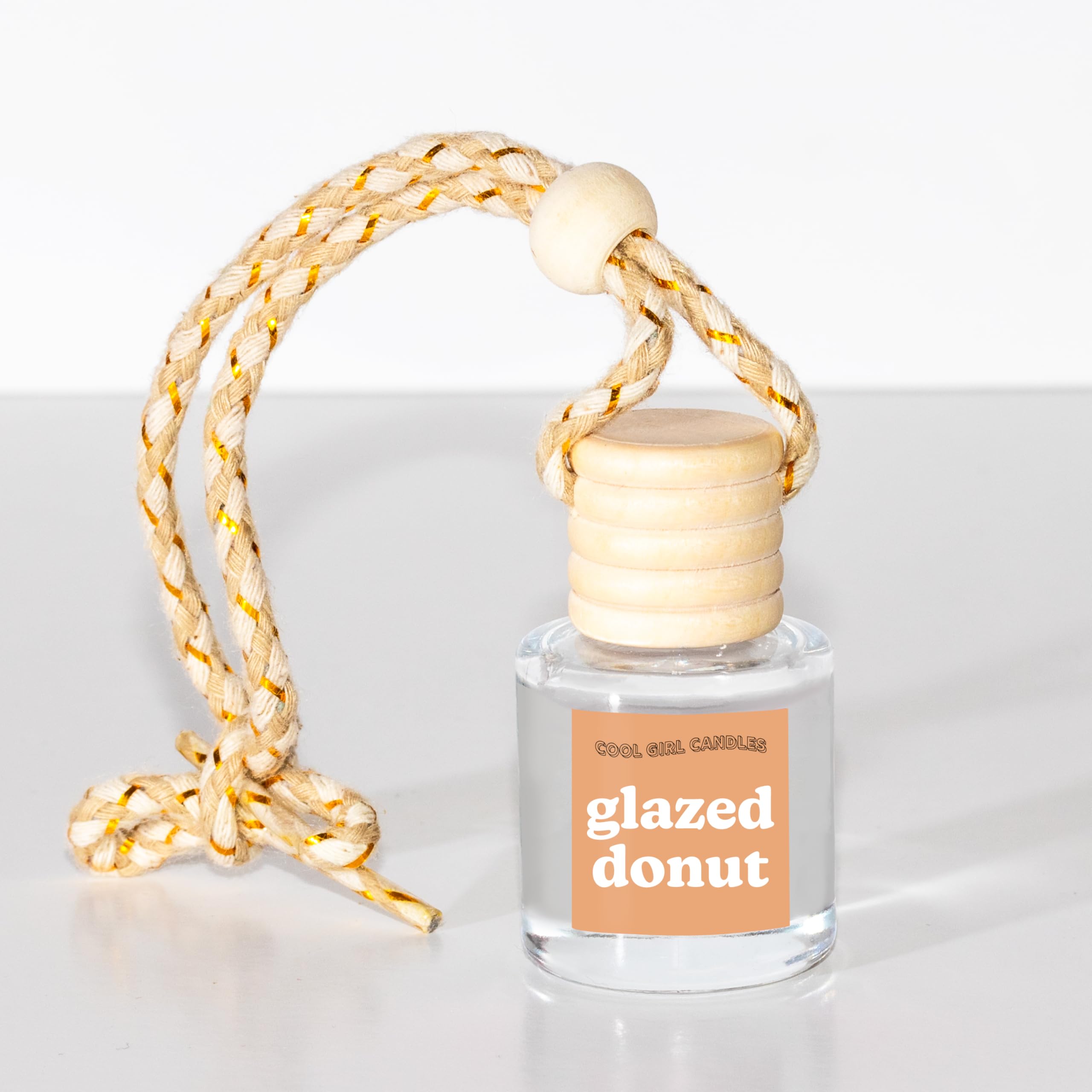 Coolgirlcandles Glazed Donut Car Hanging Fragrance Oil Diffuser Car Air Freshener Diffuser For Essential Oils, Scents Aromathera