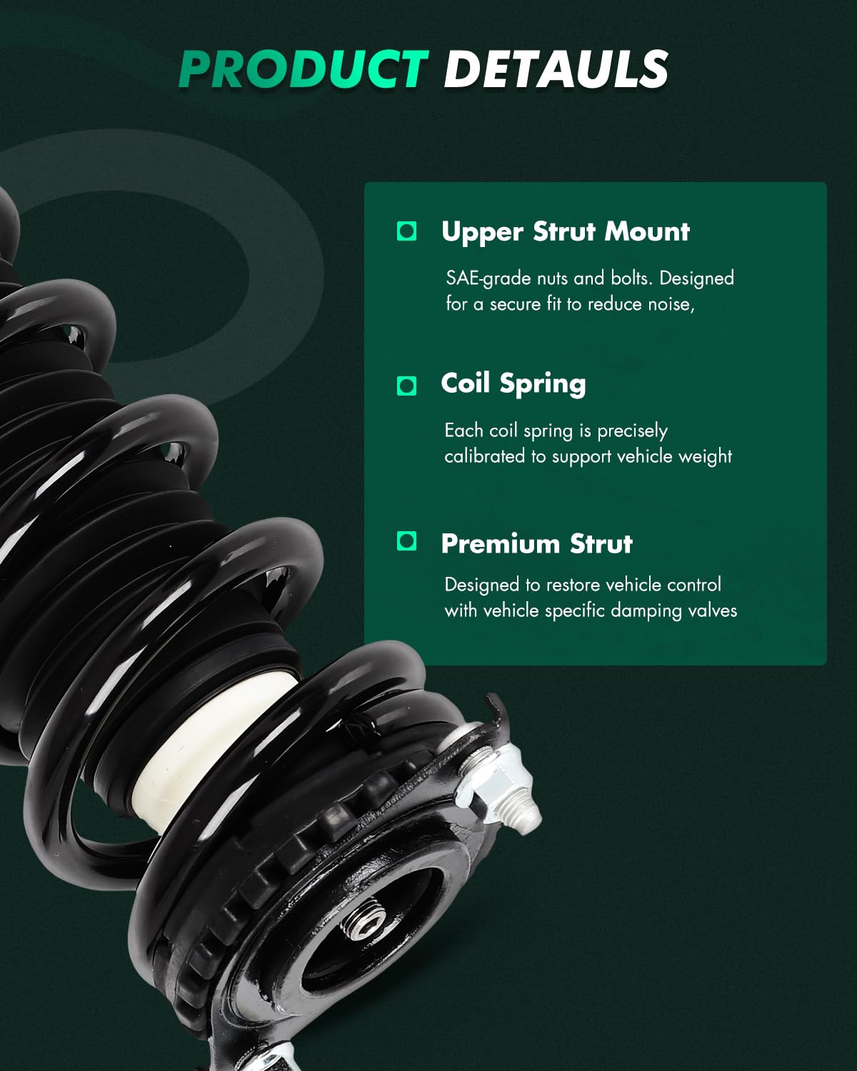 Scitoo Rear Complete Struts Spring Assembly Shocks Struts Fits 2005-2009 For Subaru Outback With 15920 172567 - Set Of 2