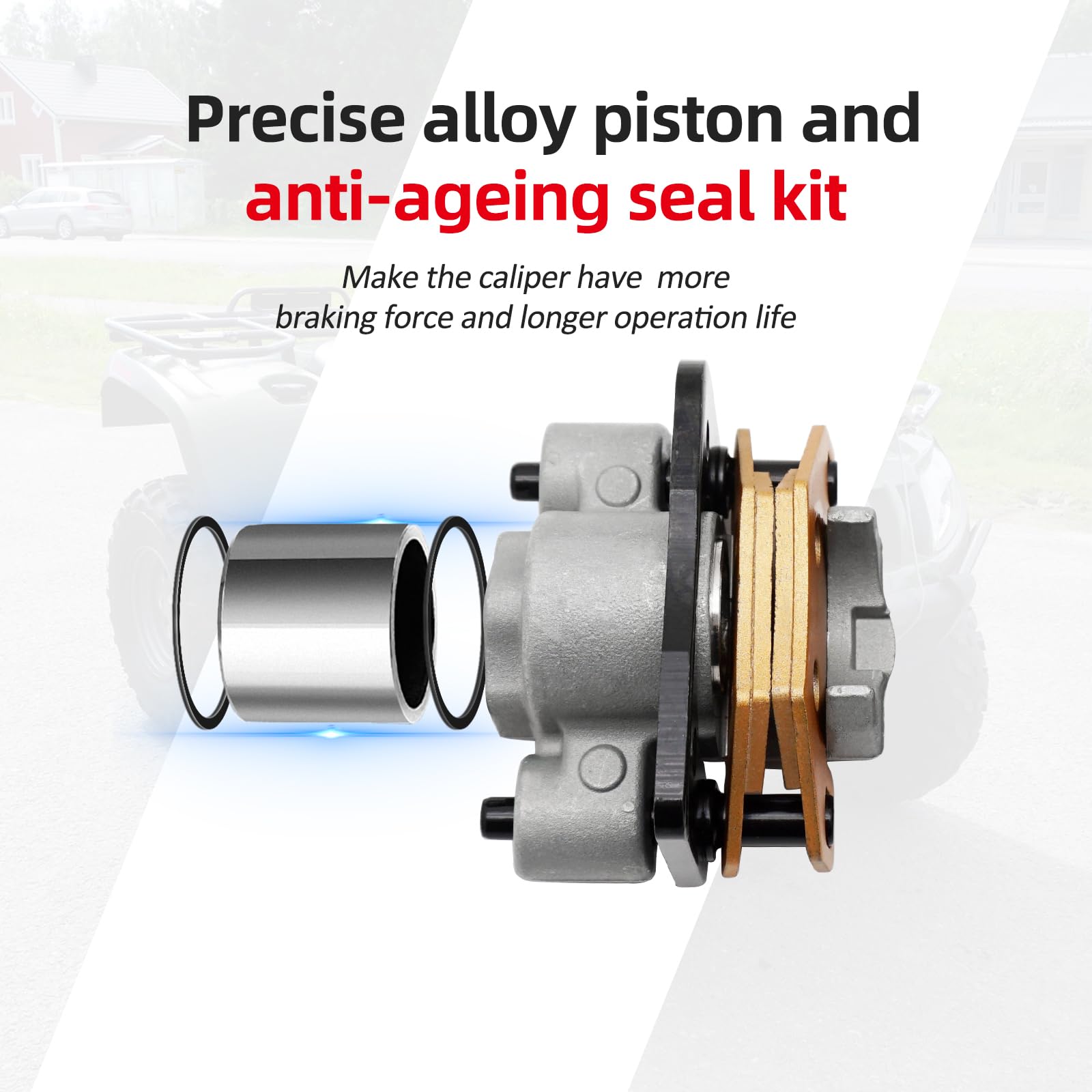 1436-423 1436-422 Front Left Right Brake Calipers W/Pads For Arctic Cat Atv 250 300 350 400 400 Fis 425 450 500 500 Fis 550 650 700 1000 Thunder Cat Side By Side Wildcat Trail 700 Wildcat 1000 X 1000