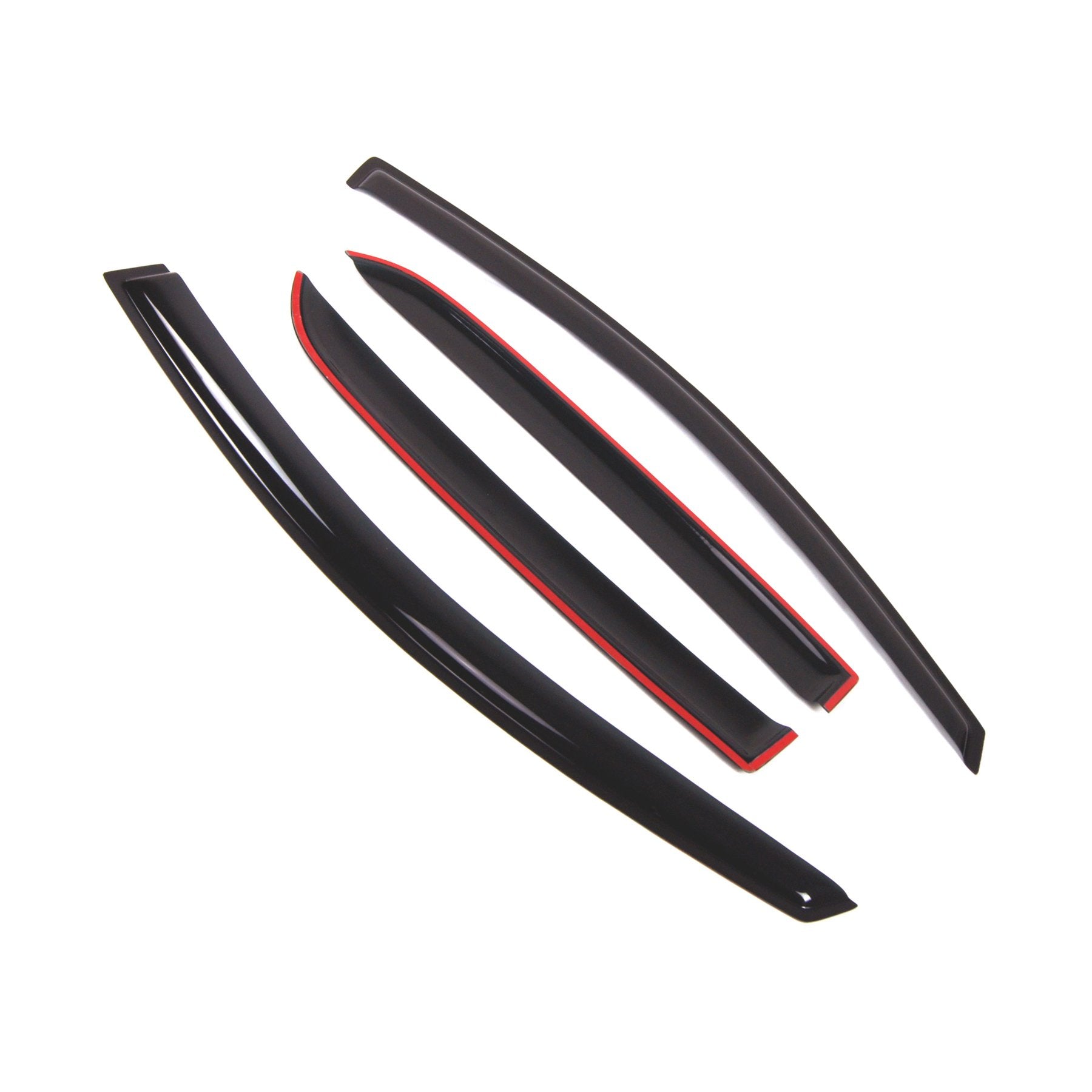 Tuningpros Window Visor Compatible With 2006-2008 Mazda Mazda5, Dgwv2-485 Outside Mount Deflector Rain Guard Dark Smoke, 4 Pcs S