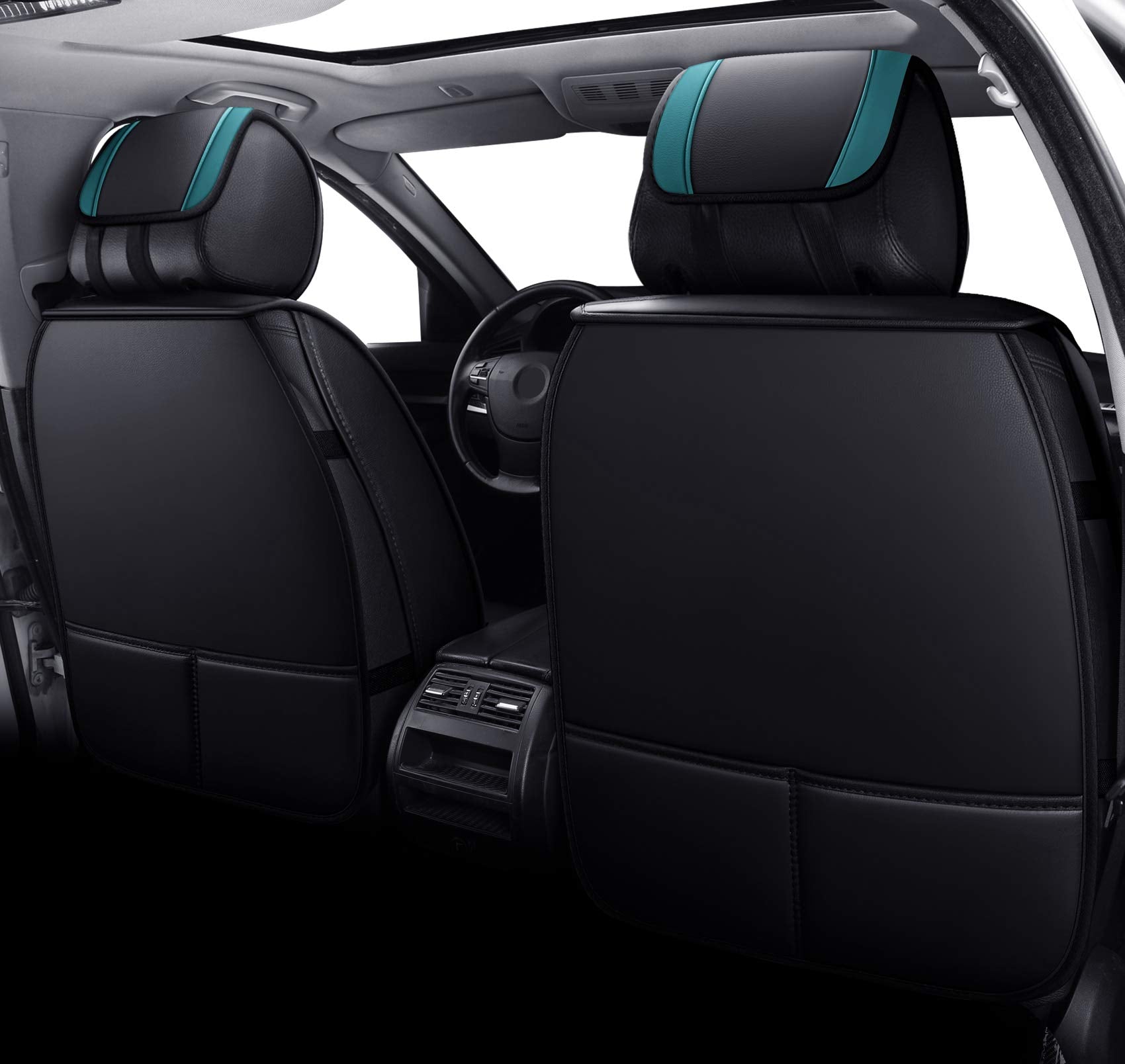 Aierxuan Car Seat Covers Full Set Leather Waterproof Universal For Nissan Altima Rogue Chevrolet Equinox Crv Camry 4Runner Civic