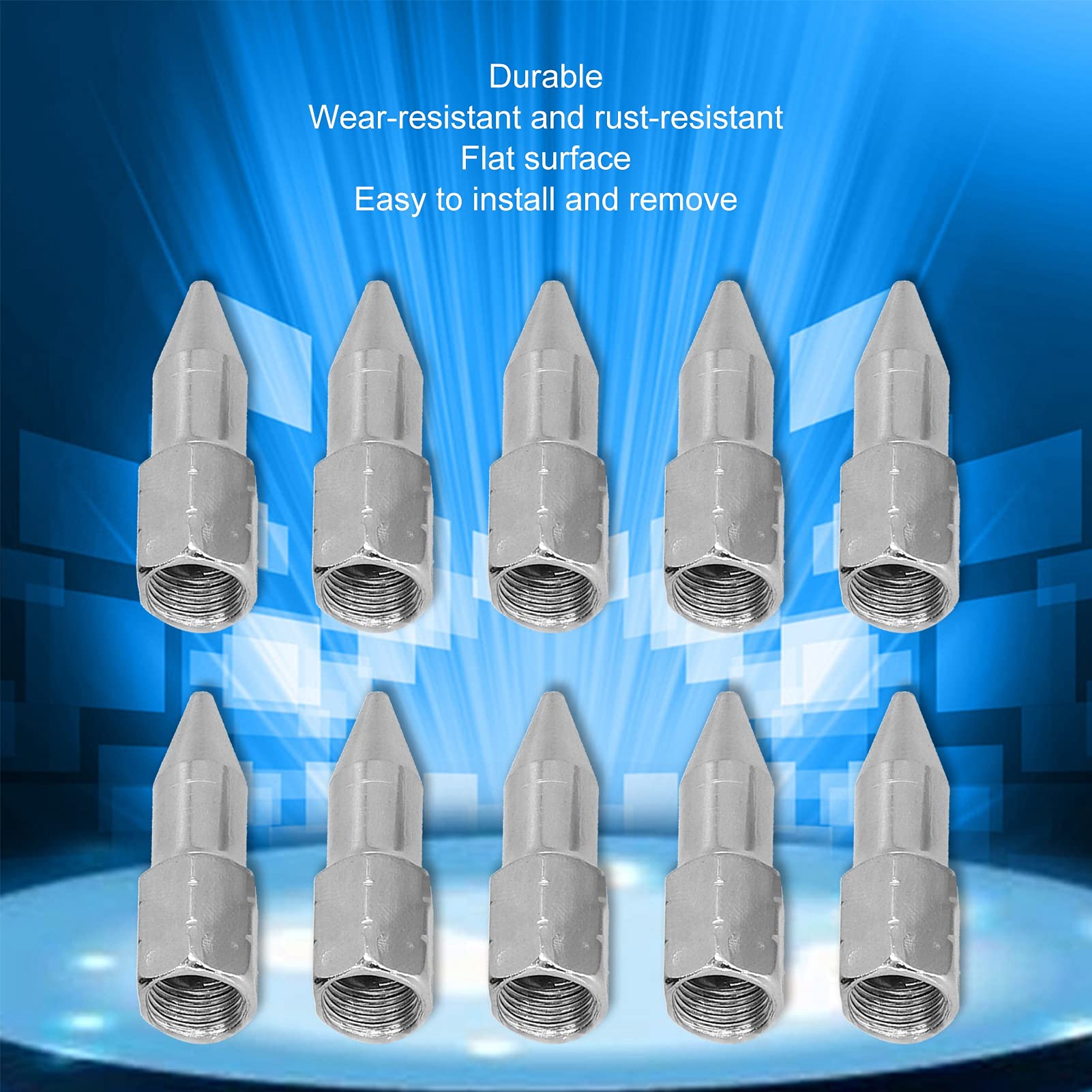 10Pcs Grease Gun Nozzle, Metal Replacement Grease Tip Nozzle Pointed Manual Durable Wear-Resistant Rust-Resistant Nozzle Accessories For Machining