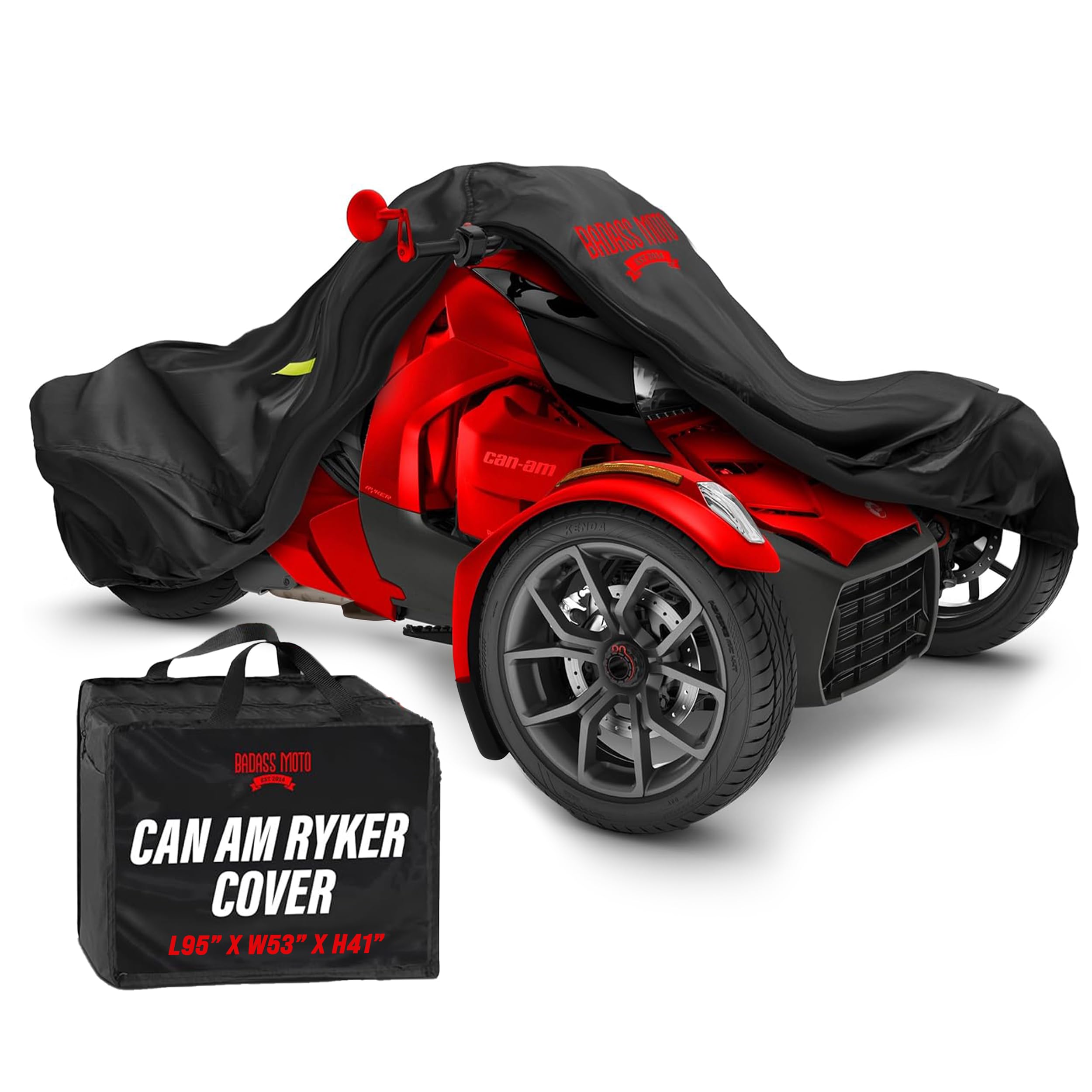 Badass Moto Ultimate Motorcycle Cover Waterproof Outdoor for Can Am Ryker Cover Fits 600,Rally, Sport, Can Am Ryker 900 Cover, A