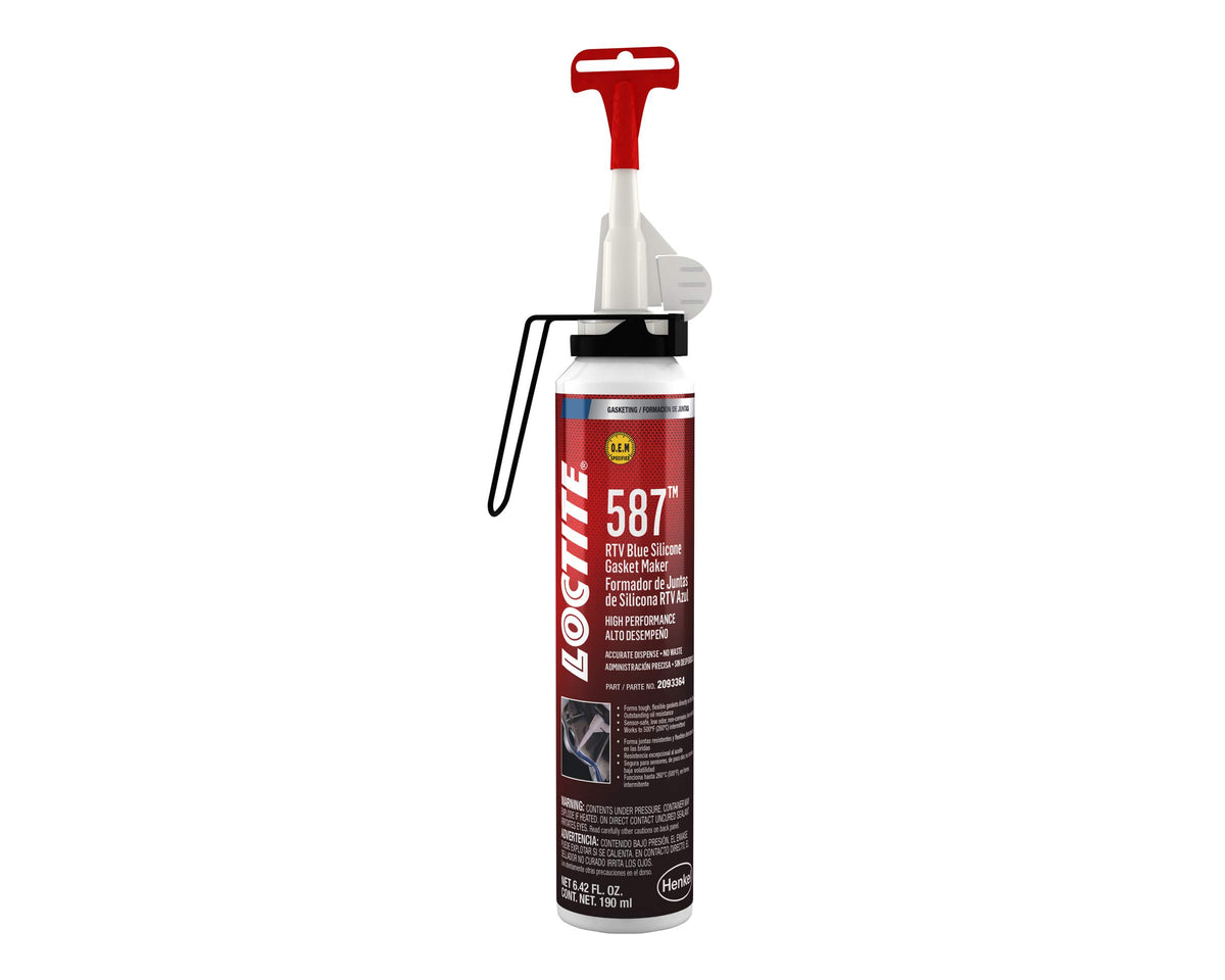 Loctite Si 587 Rtv Gasket Maker & Flange Sealant For Automotive: High Temp, Silicone | Metallic Blue, 190Ml Power Can (Pn: 2093364)
