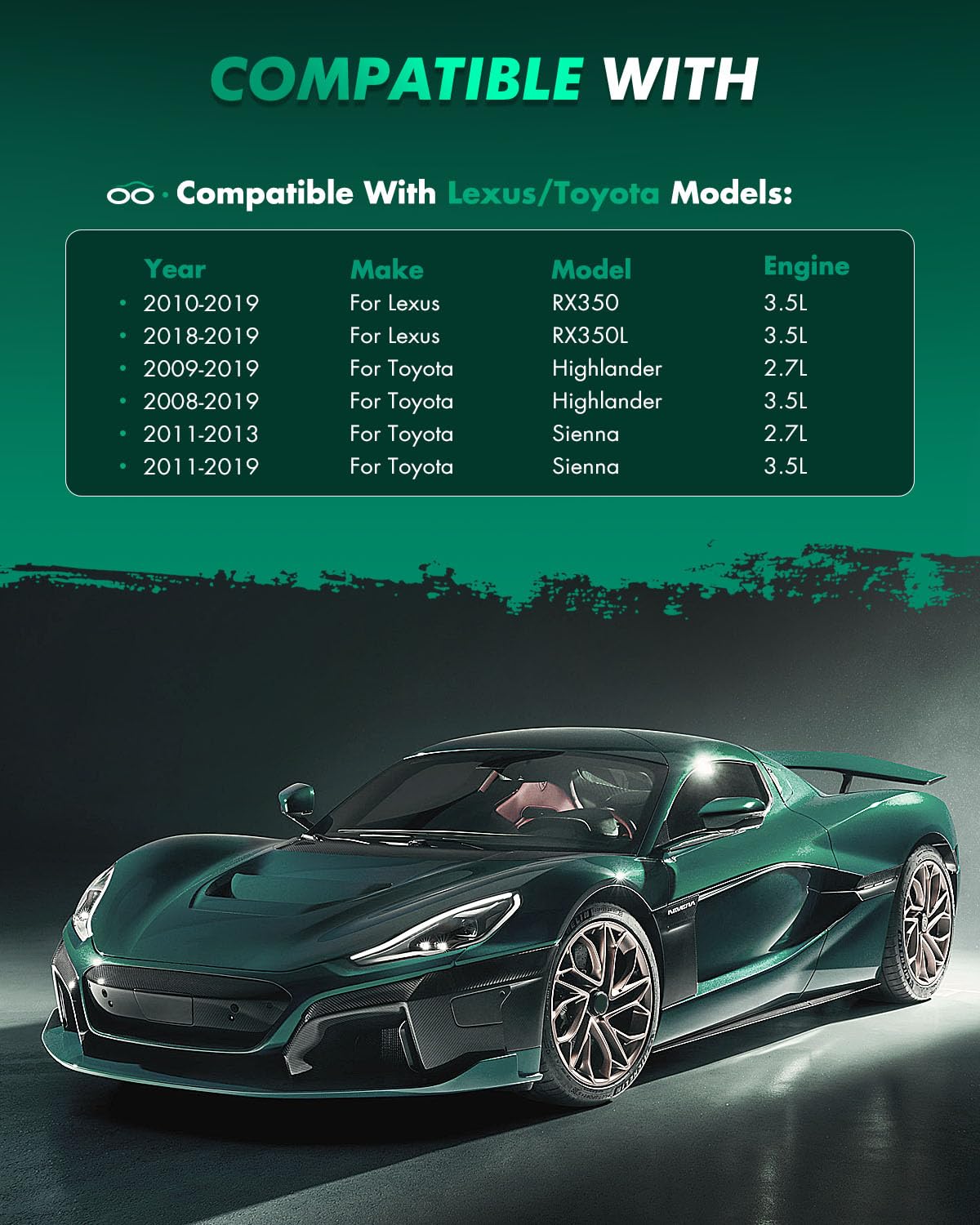 SCITOO Disc Brake Pads Kits D1324-8436 Ceramic Front Brake Pads Set Fit For Lexus For NX200t 2015-2017,For Lexus For NX300 2018-